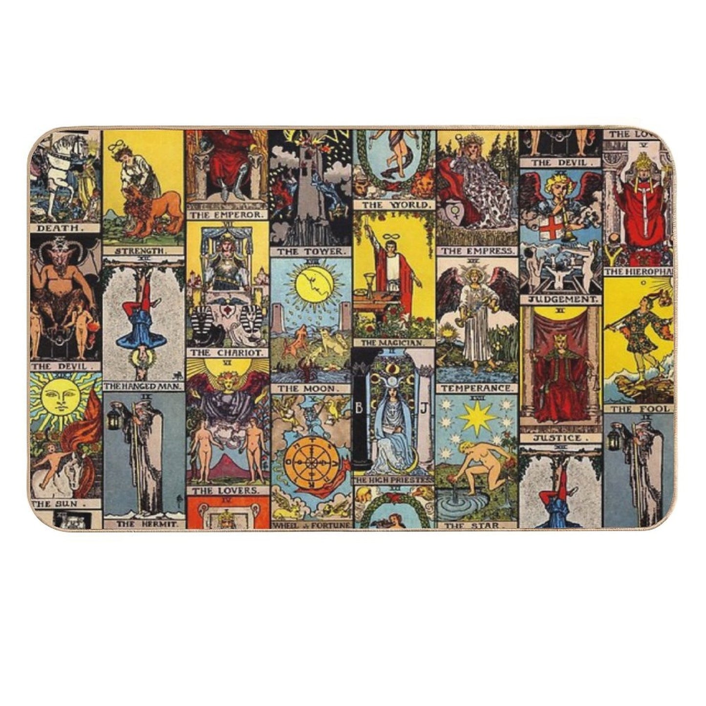 The Major Arcana of Tarot Toxin-Free Bath Mat
