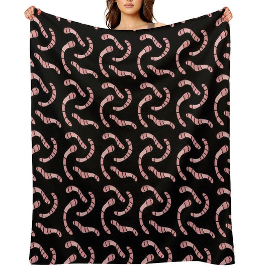 Worm Time Shrink-resistant Throw Blanket