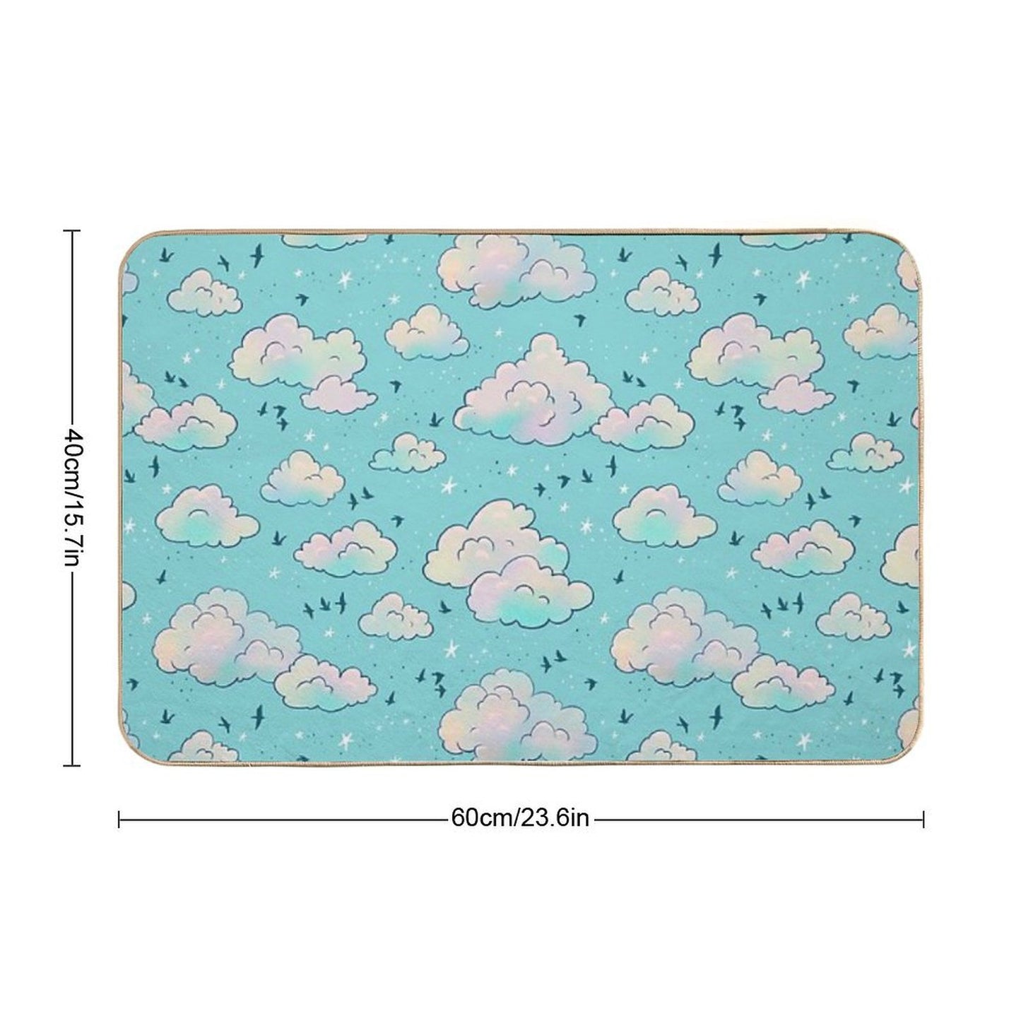 Turquoise Sunset High-Traffic Bath Mat