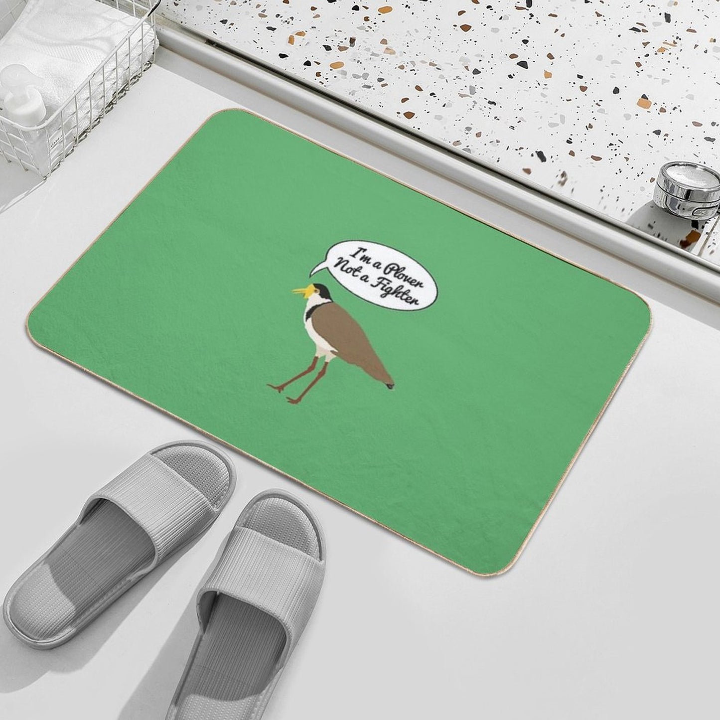 I’m A Plover Not A Fighter Odorless Bath Mat