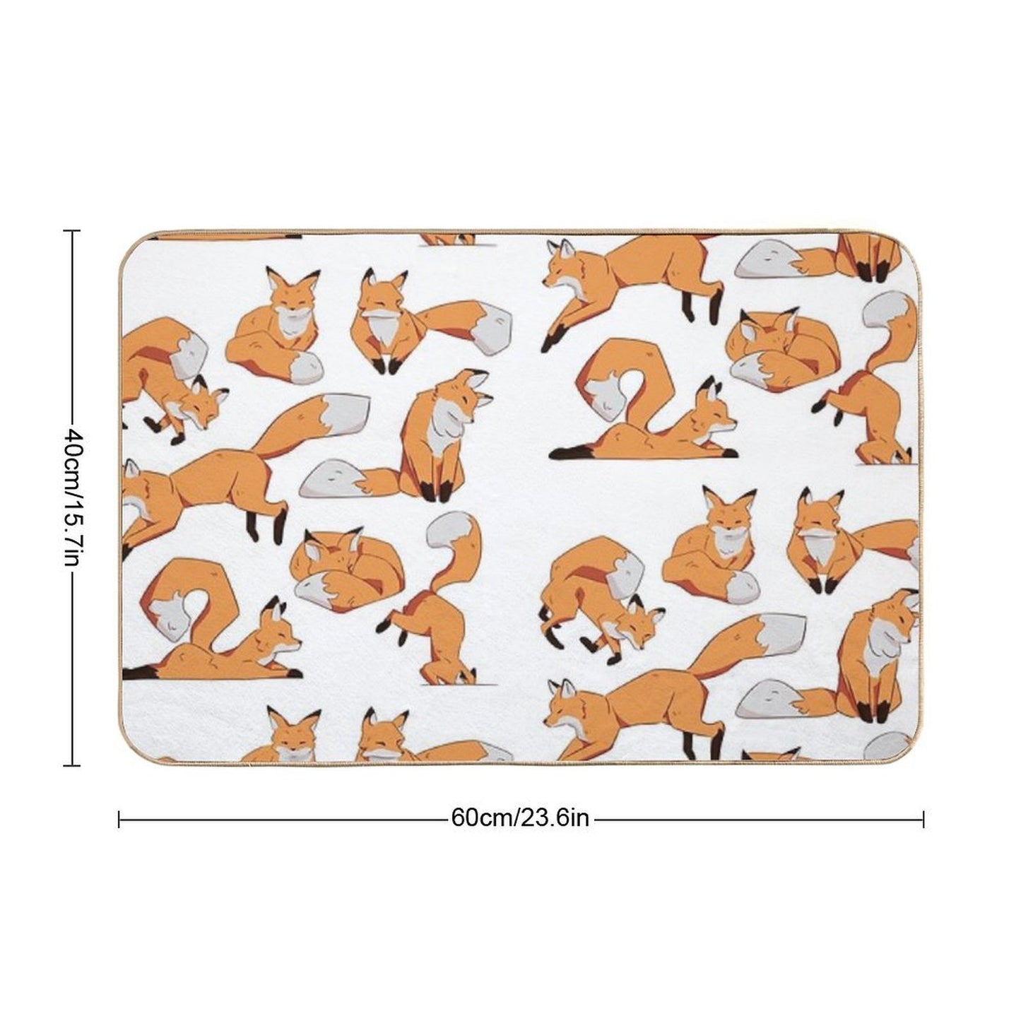 Cute Foxes Eco-Friendly Bath Mat
