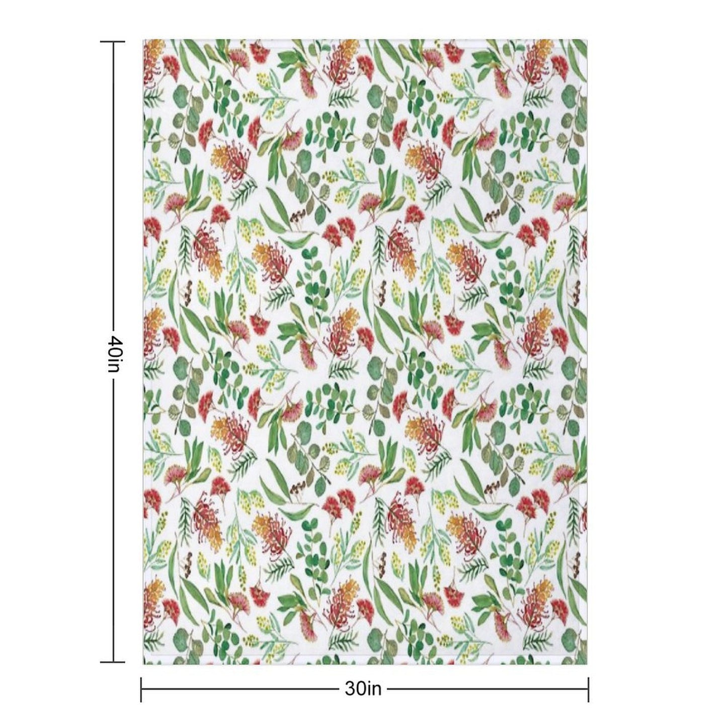 Australian Botanical Eco-conscious Throw Blanket