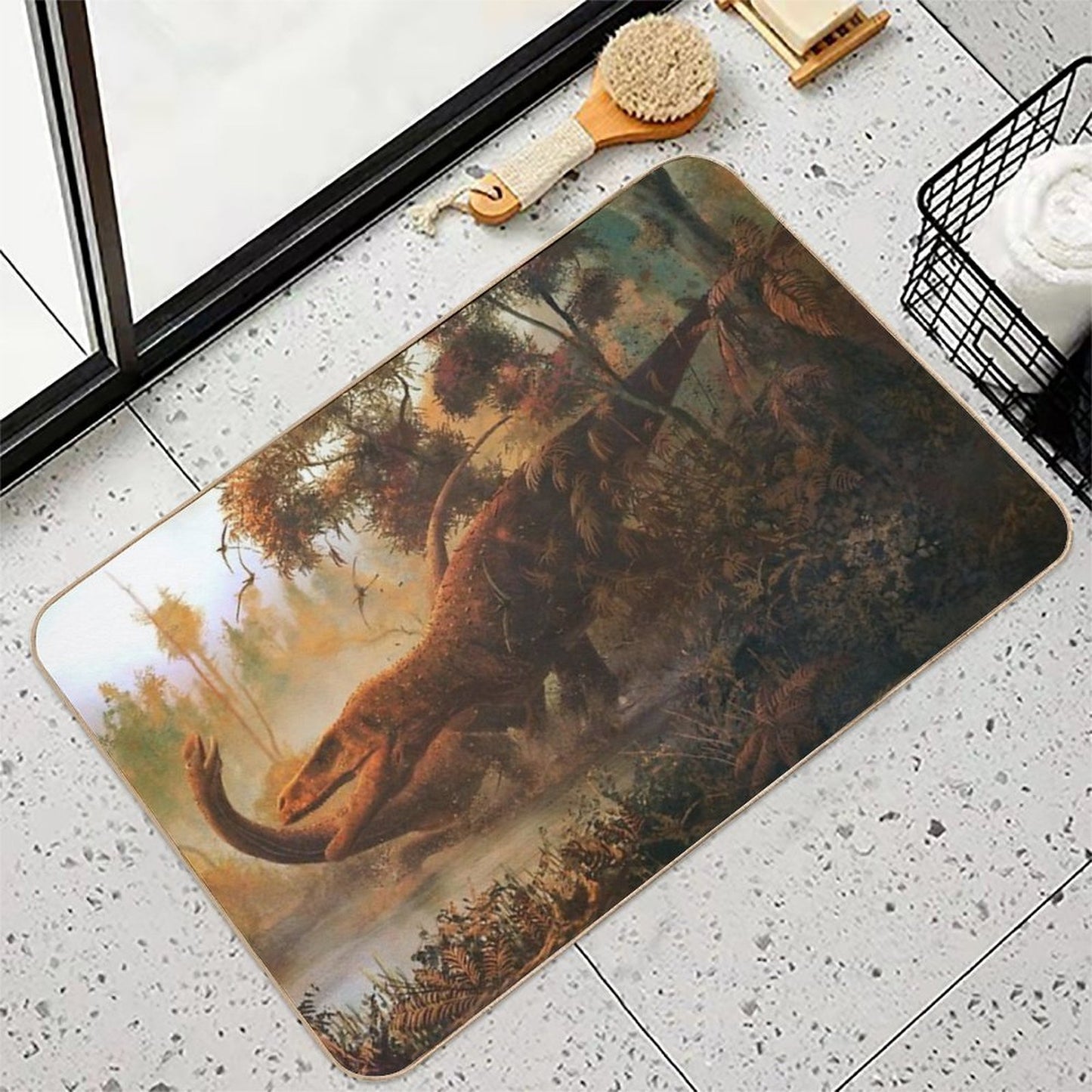 Megalosaurus And Cetiosaurus Toxin-Free Bath Mat