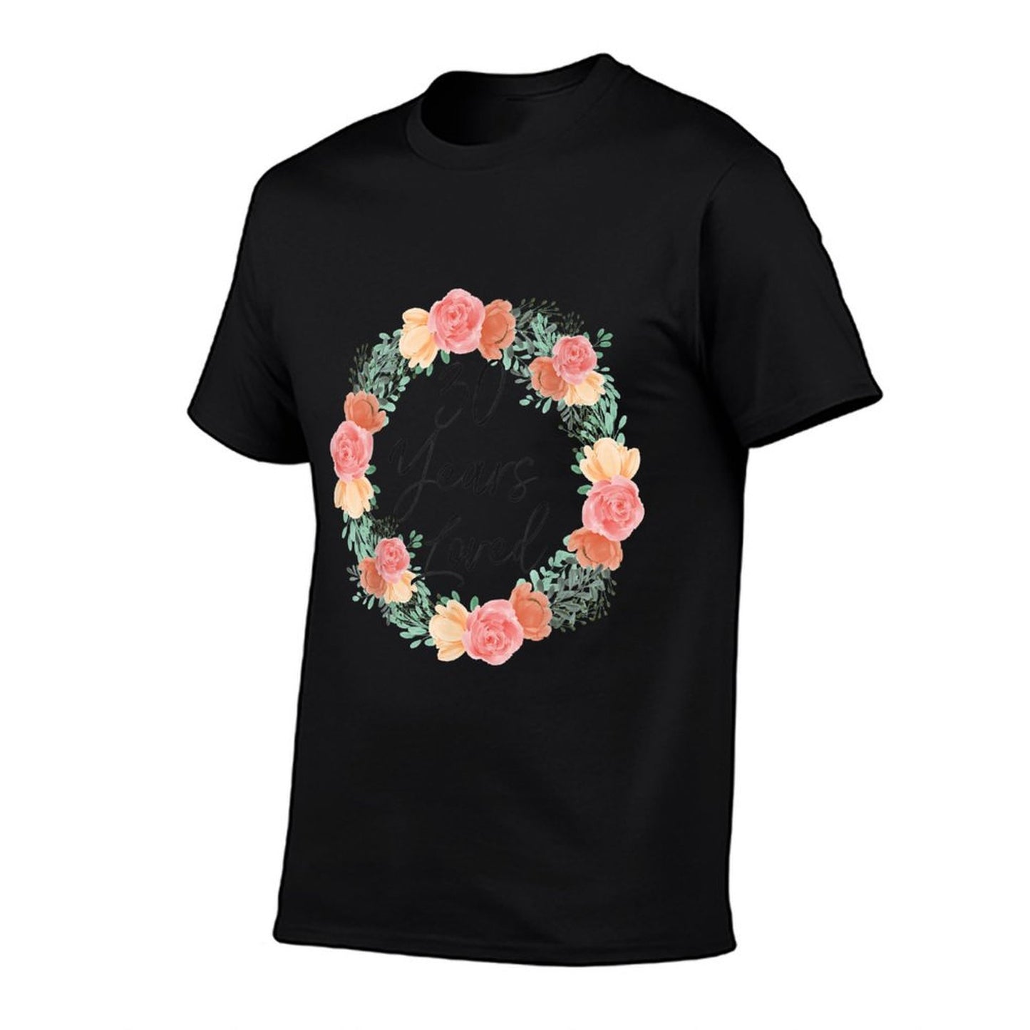 30 Years Loved Men Women 30 Years Old Florals 30th Birthday Trendy Pattern T-Shirt