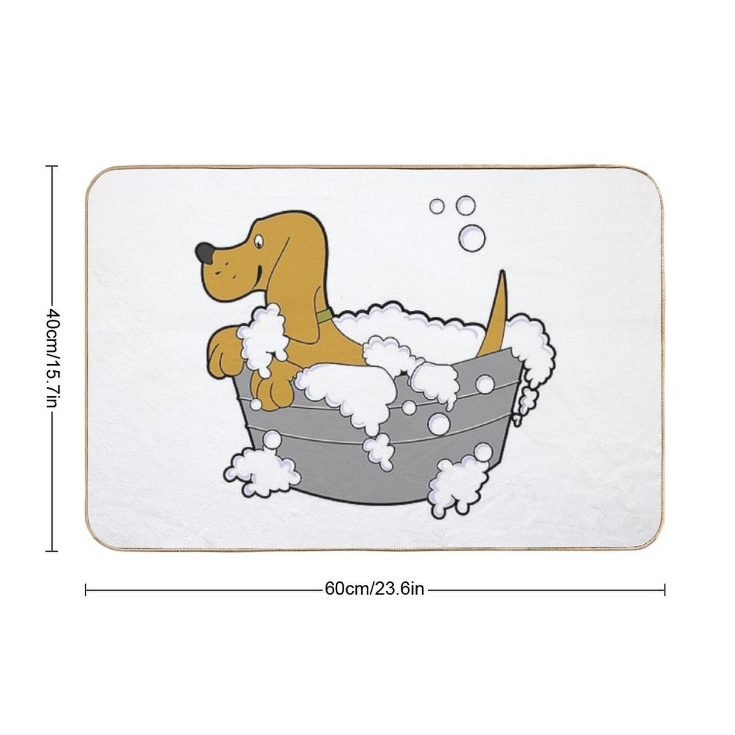 Dog Taking A Bath Versatile Bath Mat