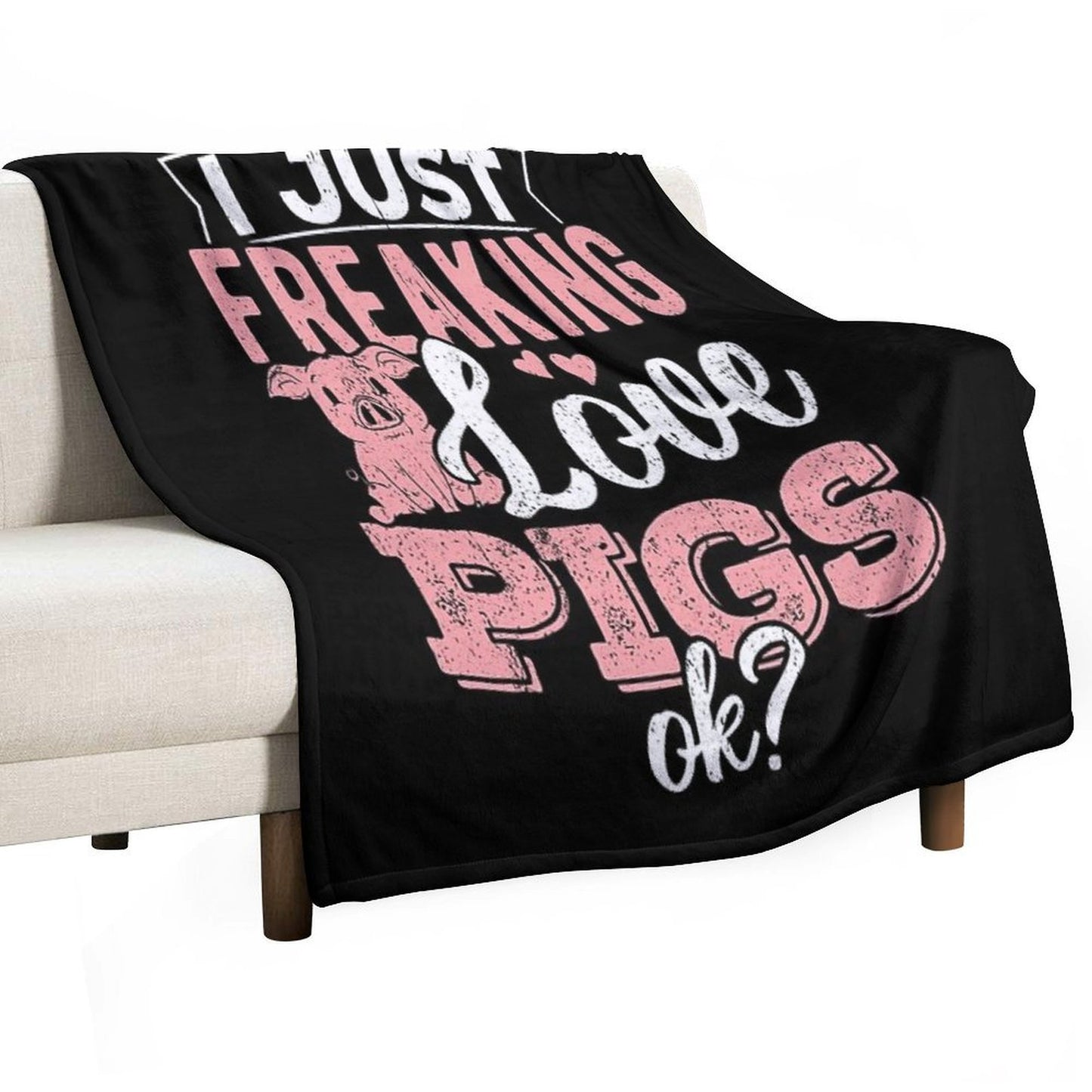Animal Pigs Pets Gift-ready Throw Blanket