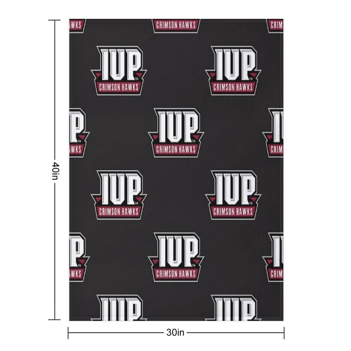 IUP Crimson Hawks Club Classic T-Shirt Eco-conscious Throw Blanket