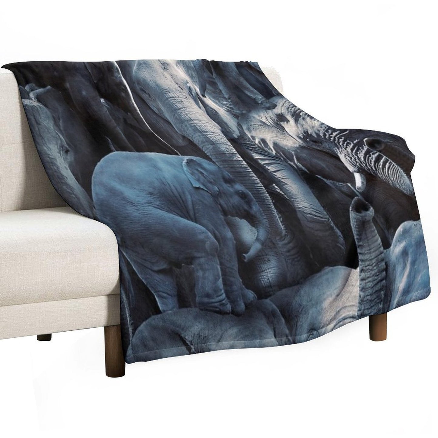 Elephants Plush Throw Blanket