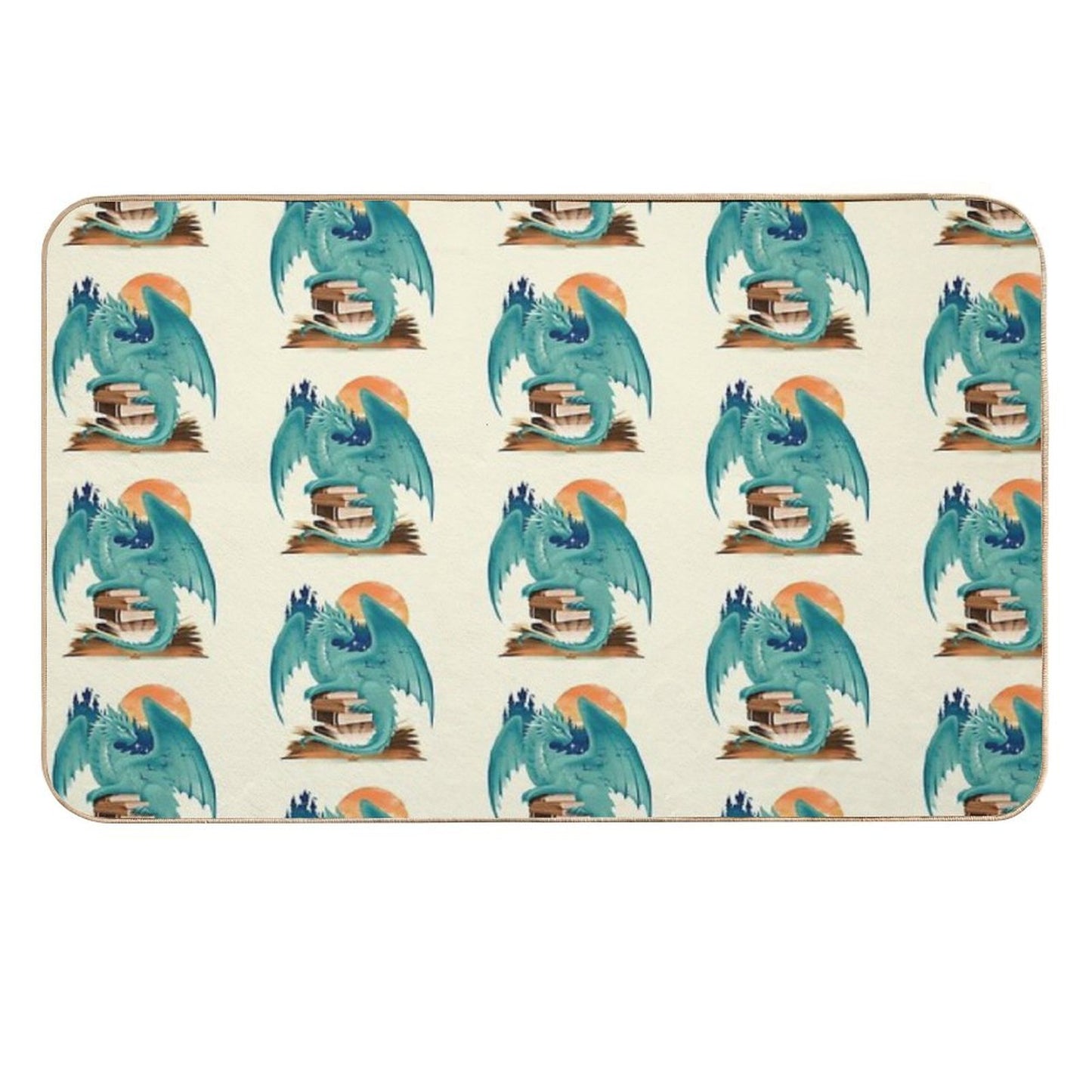 Book of Dragon And Fantasy Pet-Safe Bath Mat