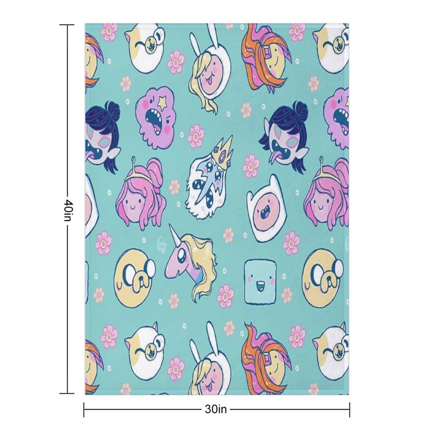 Adventure Time Friends 1 Compact Throw Blanket