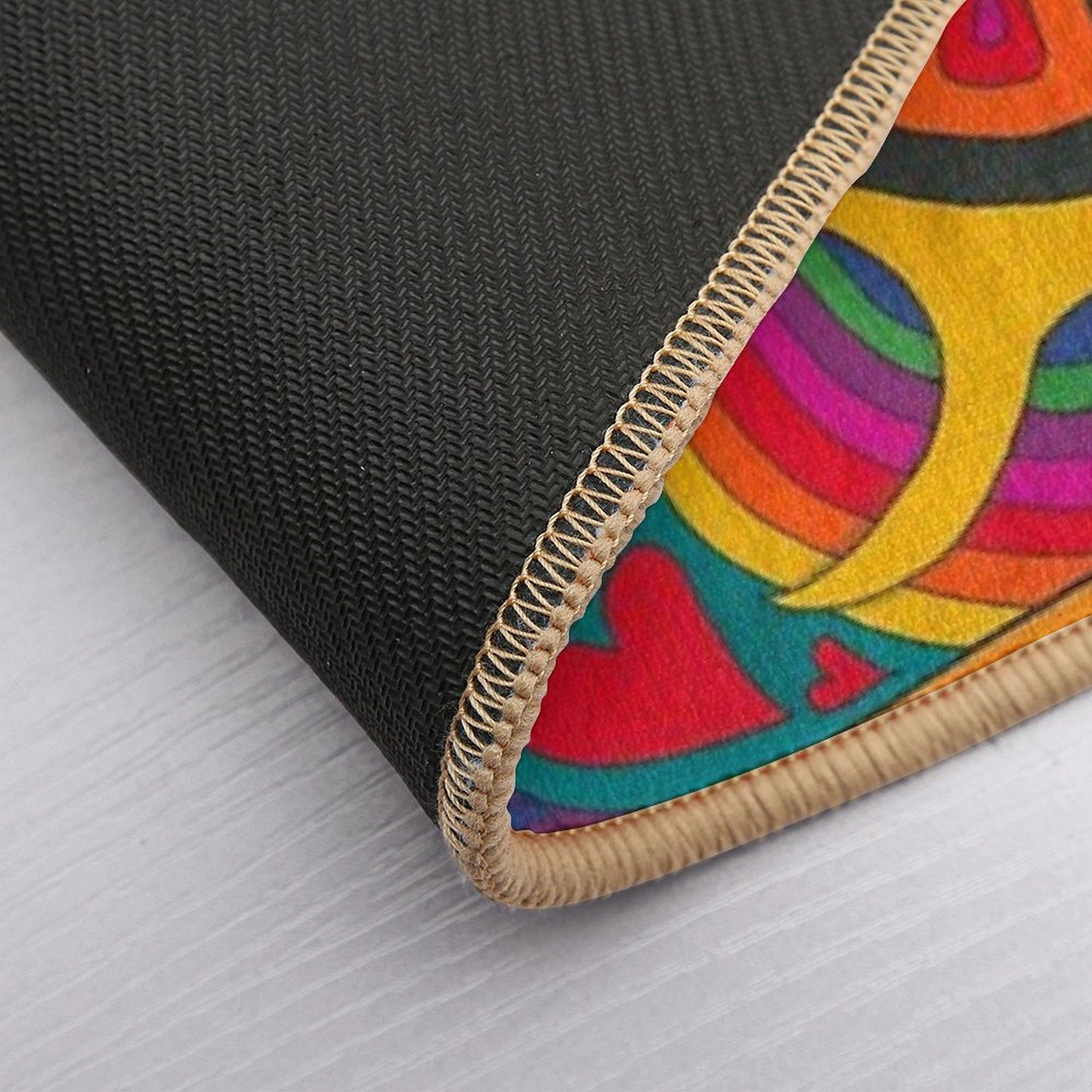 Psychedelic Flaming Peace Non-Slip Bath Mat