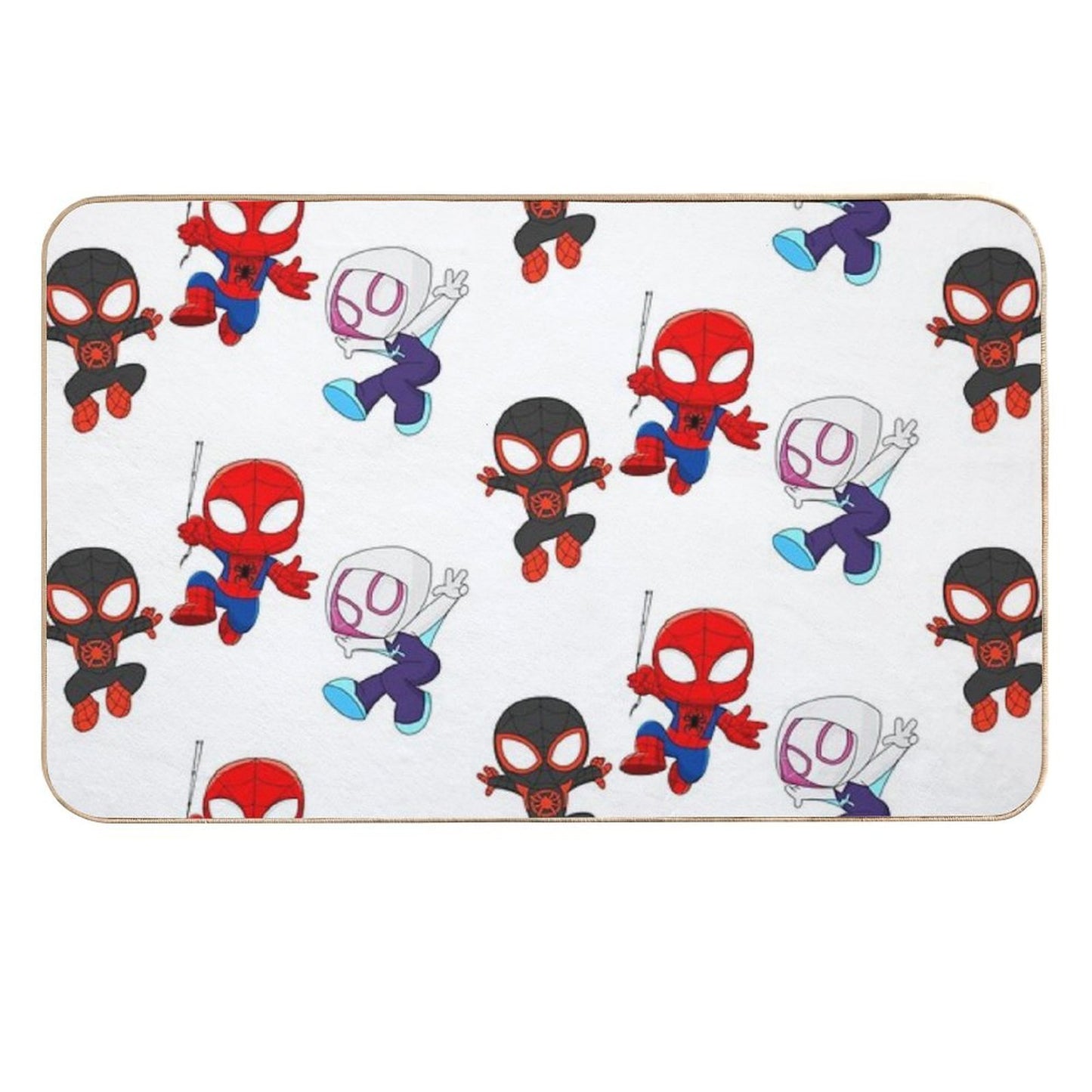 Spidey Amazing Friends, Spiders Babies, Spider Ghost, Cute Baby Spidey Girl, Cartoon Spidey, Black Spidey Durable Bath Mat