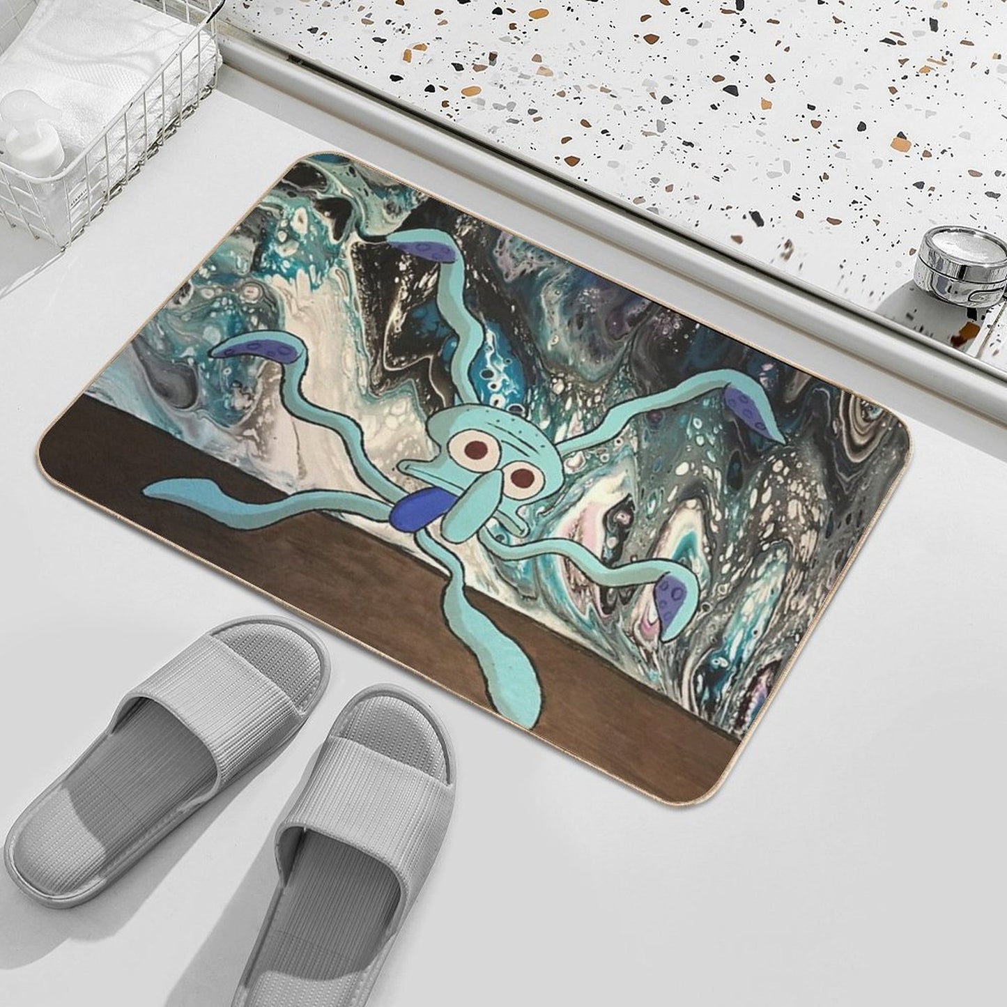 Funky Squidward Rapid-Drying Bath Mat