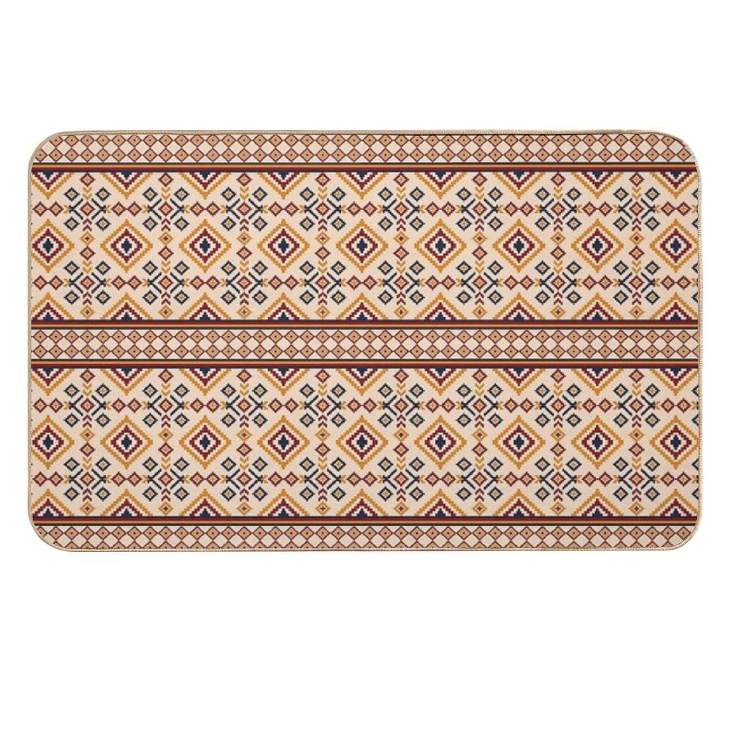 Pattern Seamless Pixel Art Ethnic Geometric for Fabric Repositionable Bath Mat