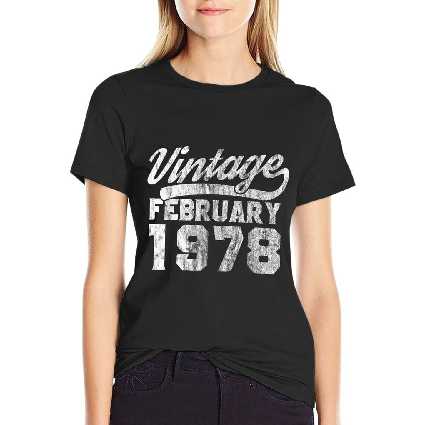 40th Birthday February 1978 Summer-ready Fabric T-Shirt