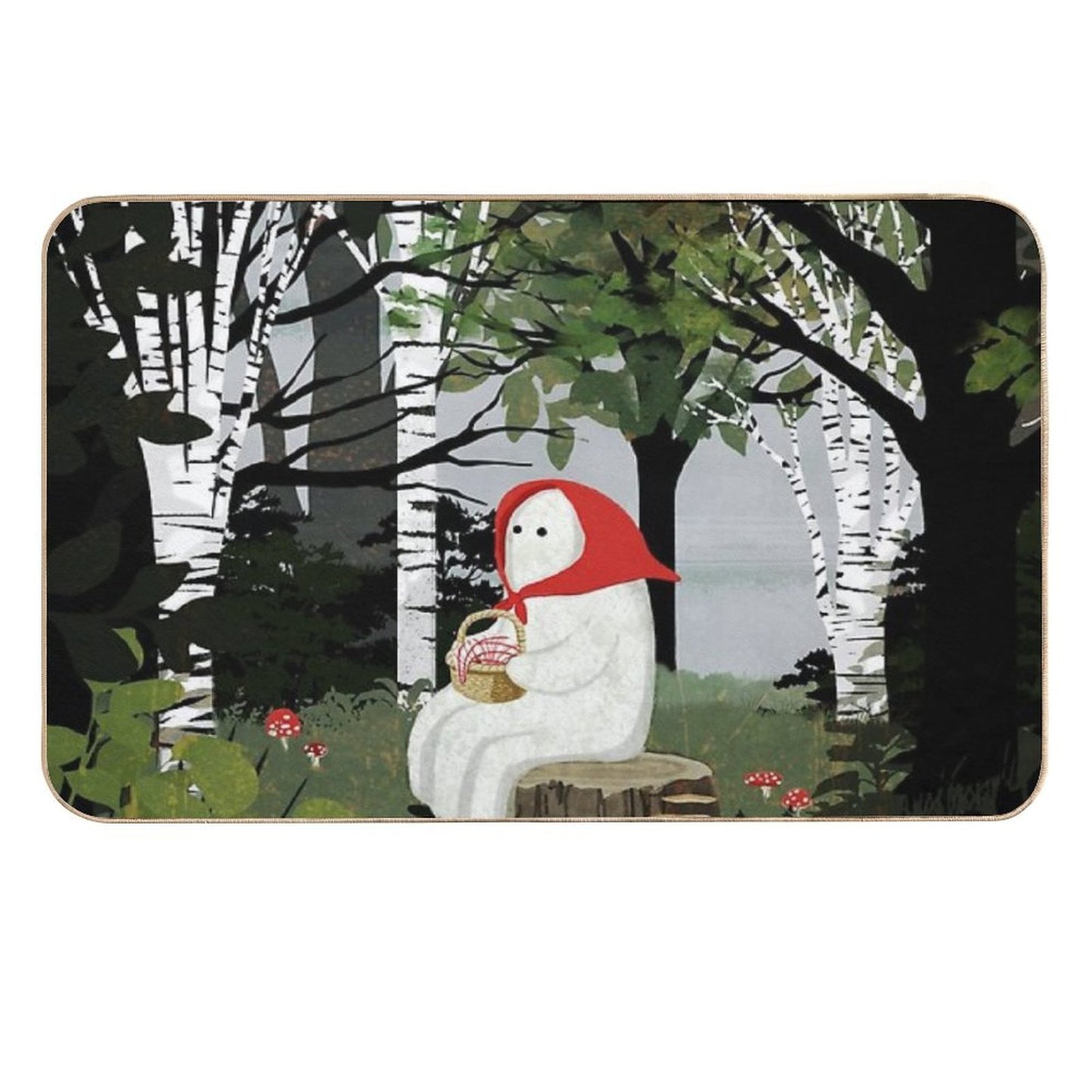 Red Riding Hood 1 Durable Bath Mat