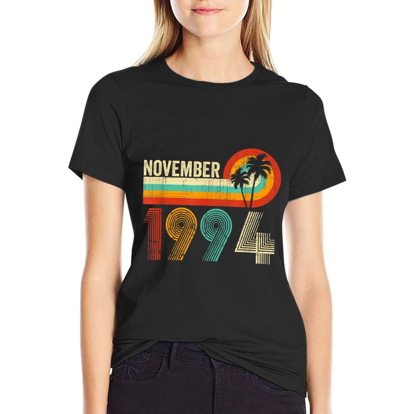30 Year Old Vintage November 1994 Palm Tree 30th Birthday Trendy Pattern T-Shirt