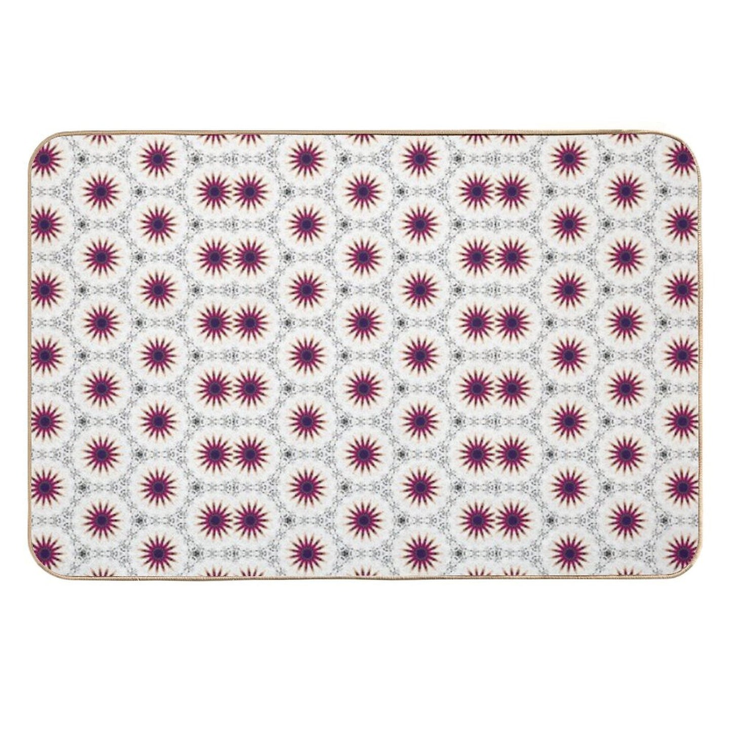 Blooming Flower on Fire Absorbent Bath Mat
