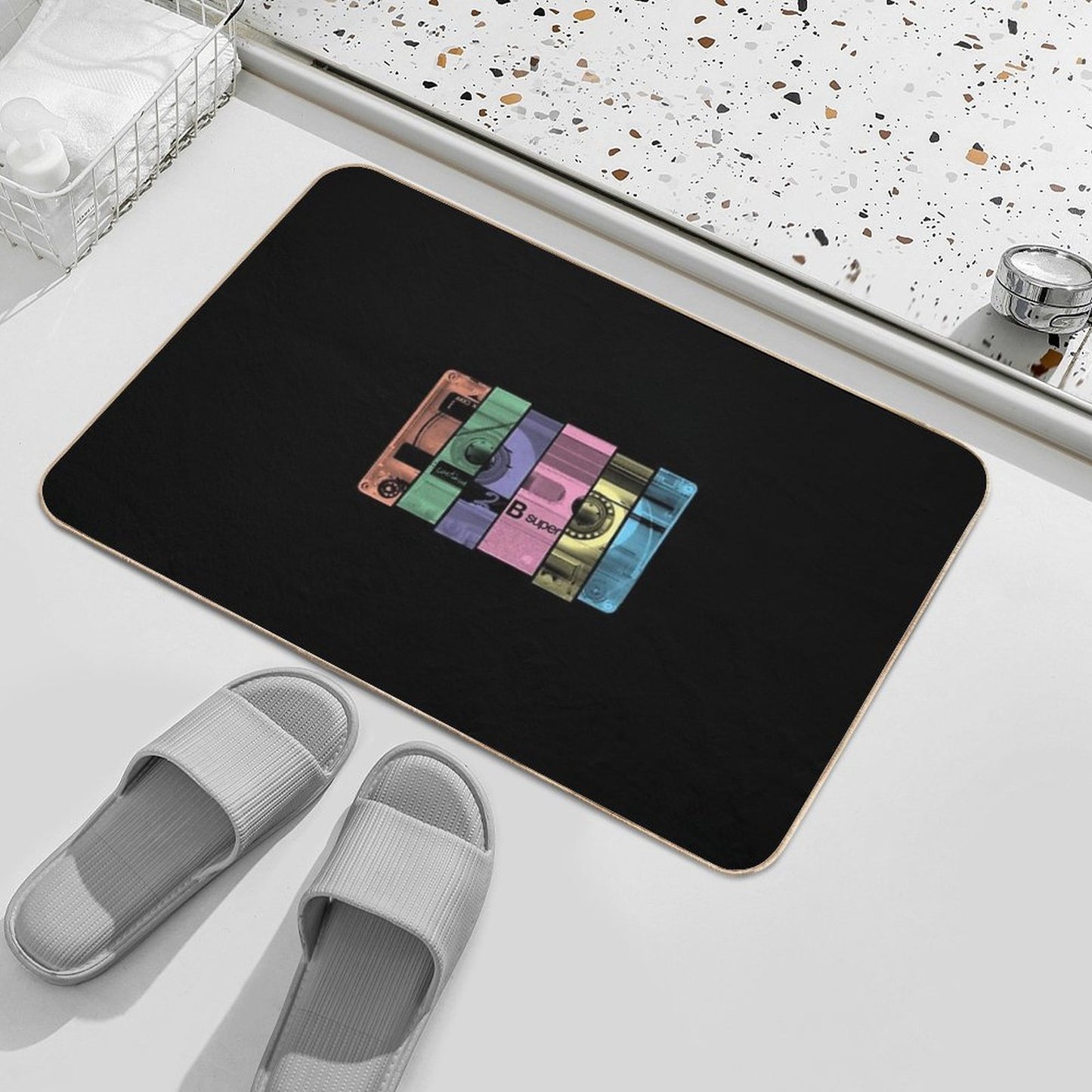 Mix Tape 1.0 Easy Maintenance Bath Mat