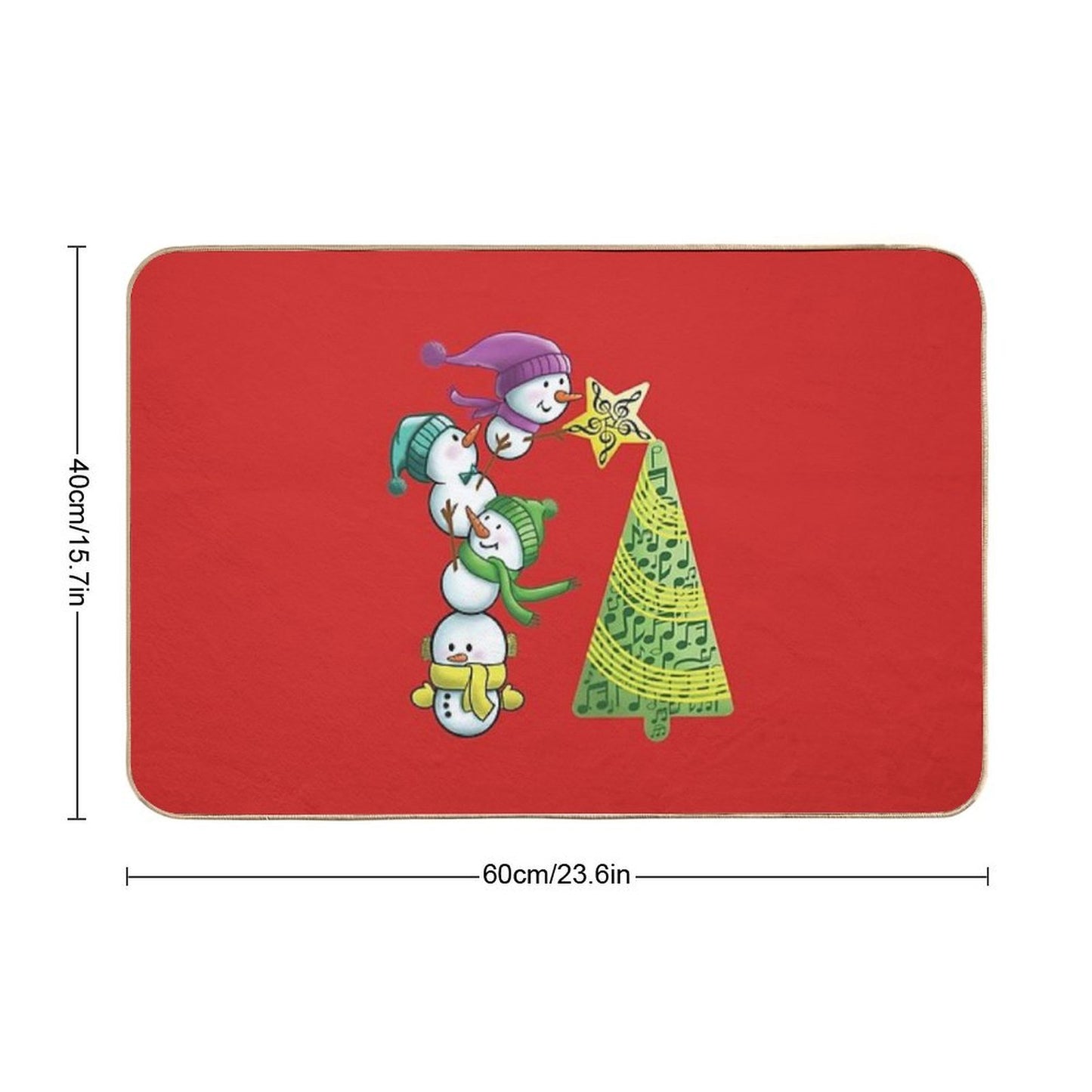 Musical Christmas Dirt-Trapping Bath Mat