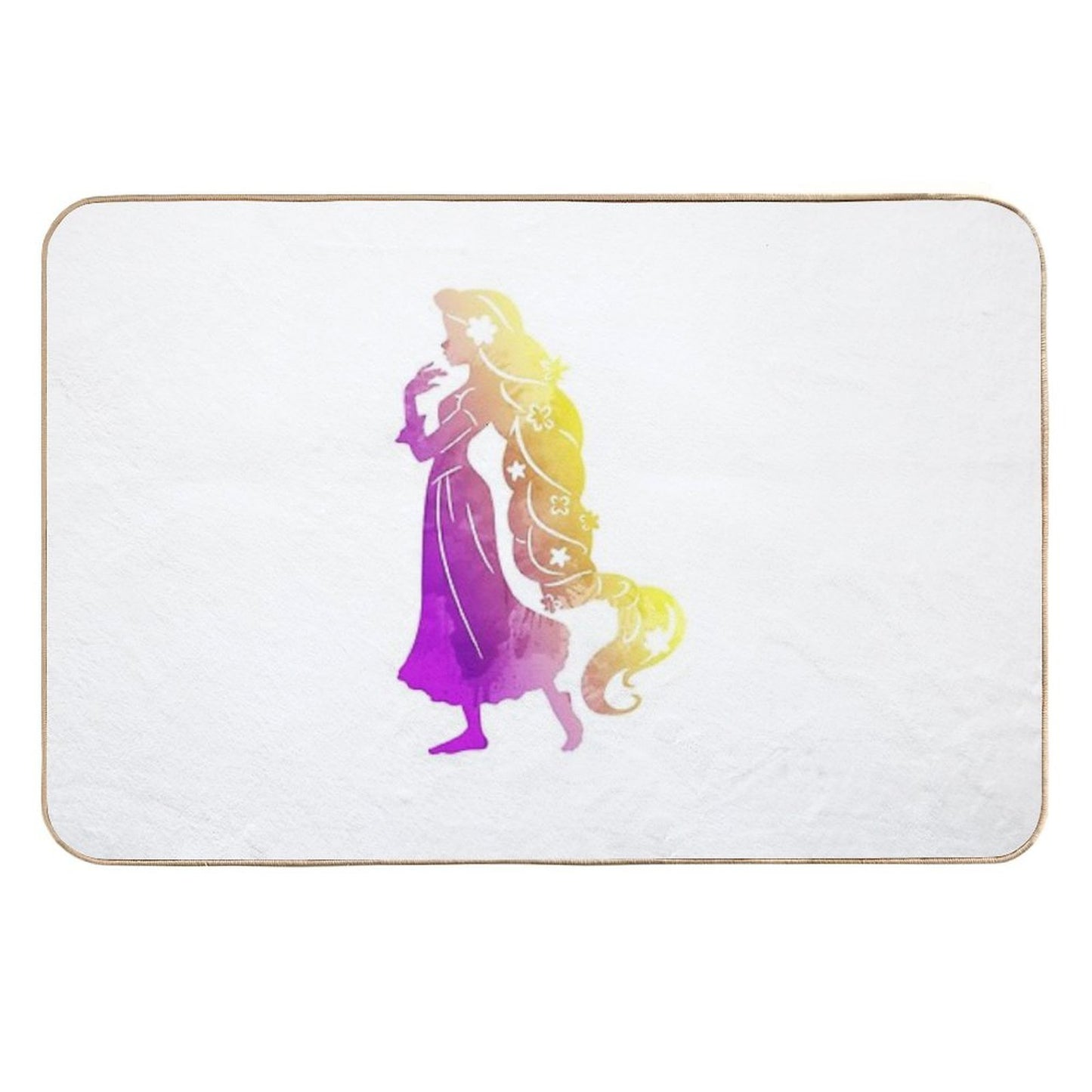 Princess Inspired Silhouette Easy Maintenance Bath Mat