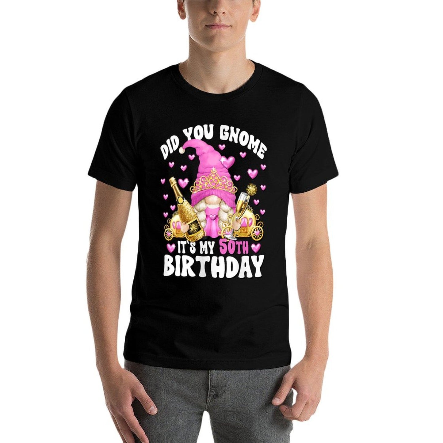 Its My Birthday Gnome For 50 Years Old Women 50th Birthday Trendy Pattern T-Shirt