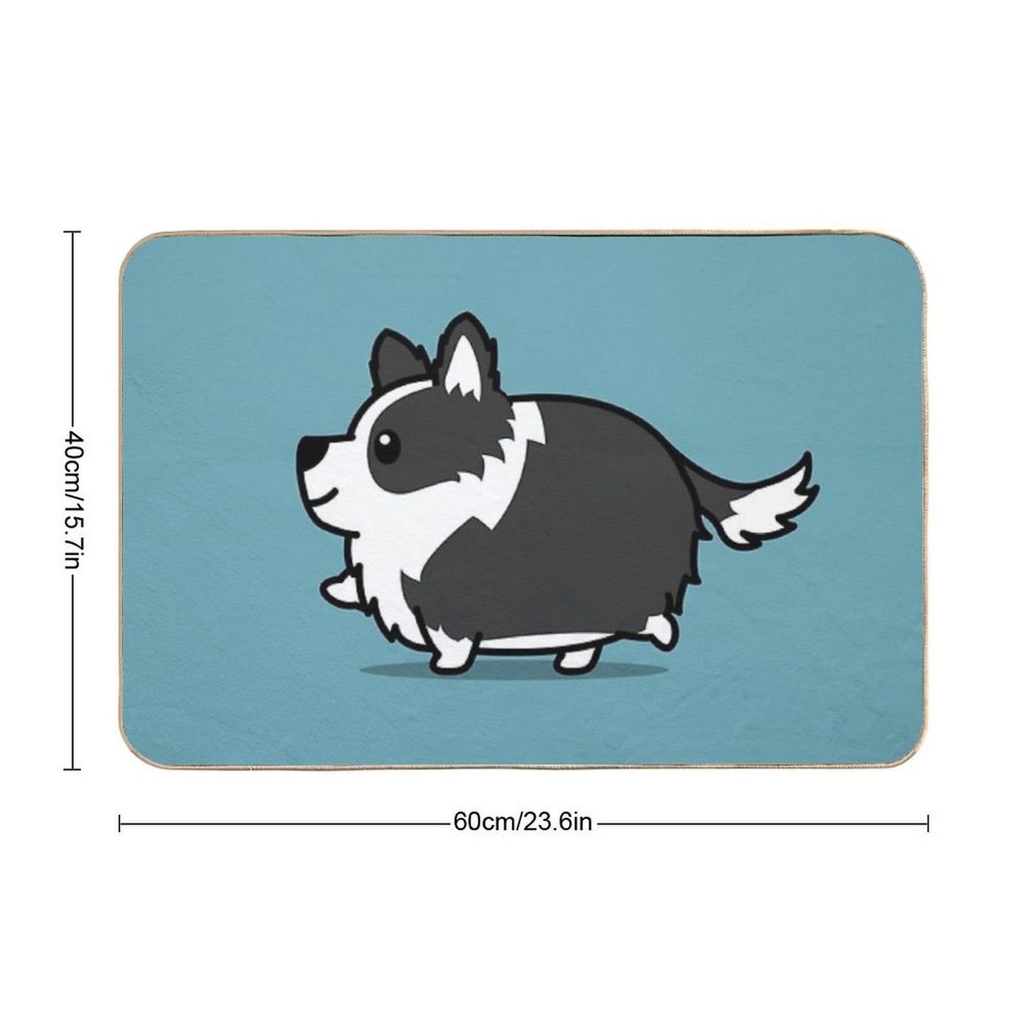 Cute Border Collie Durable Bath Mat