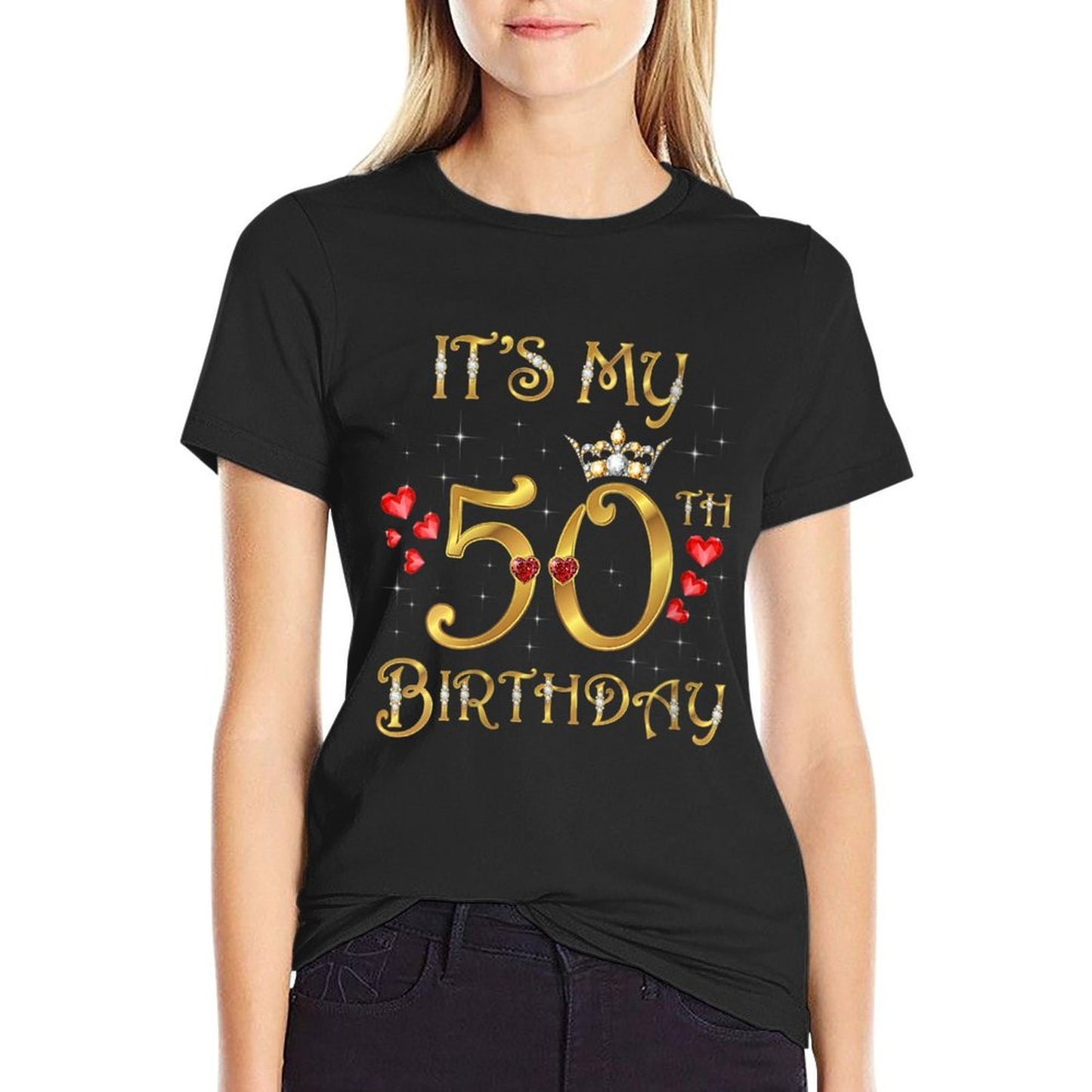 Womens It's My 50th Birthday Party 50 Years Old Queen Cool Odor-resistant T-Shirt