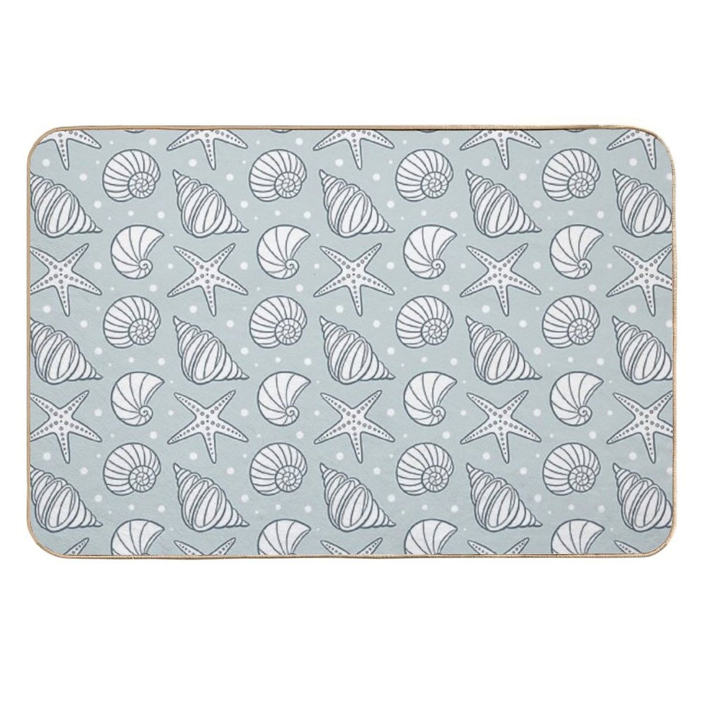 Cute Shells in The Ocean Long-Lasting Bath Mat