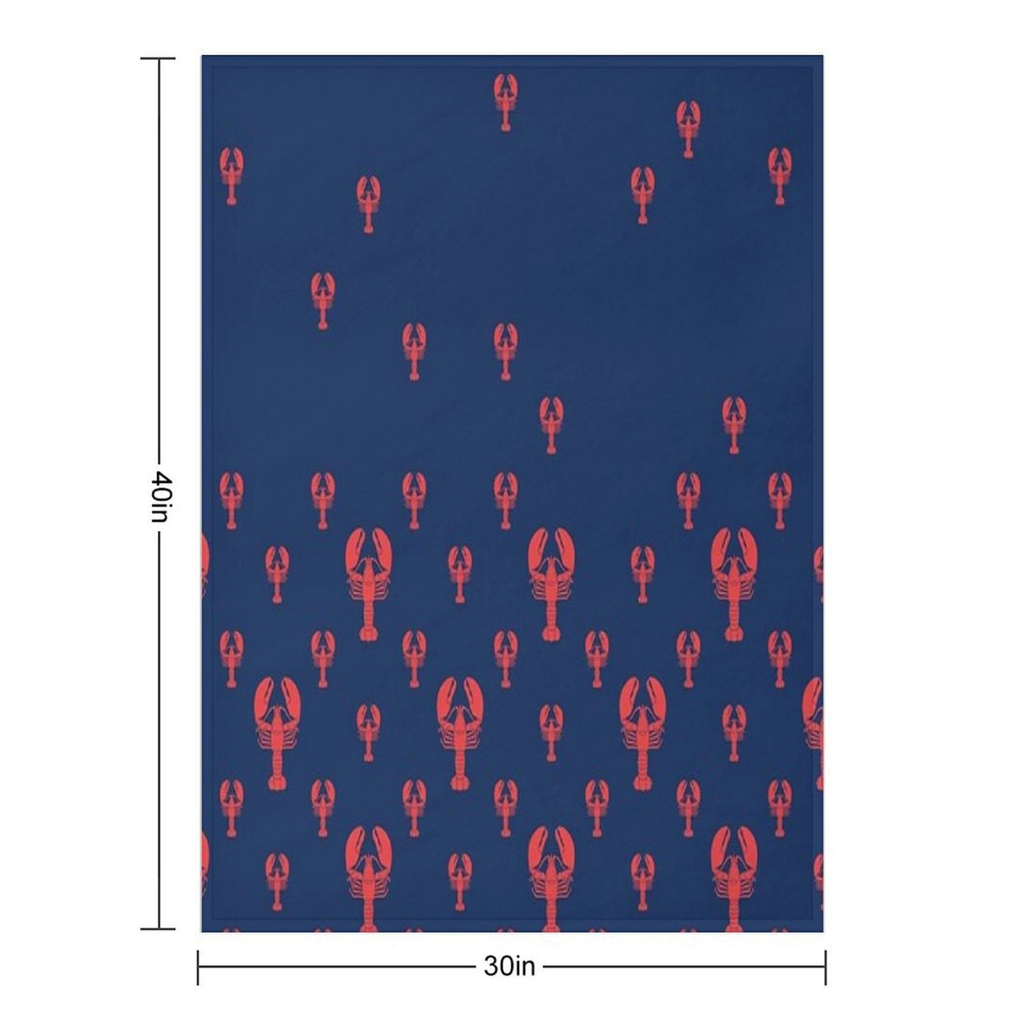 Lobster Squadron on Navy Shrink-resistant Throw Blanket
