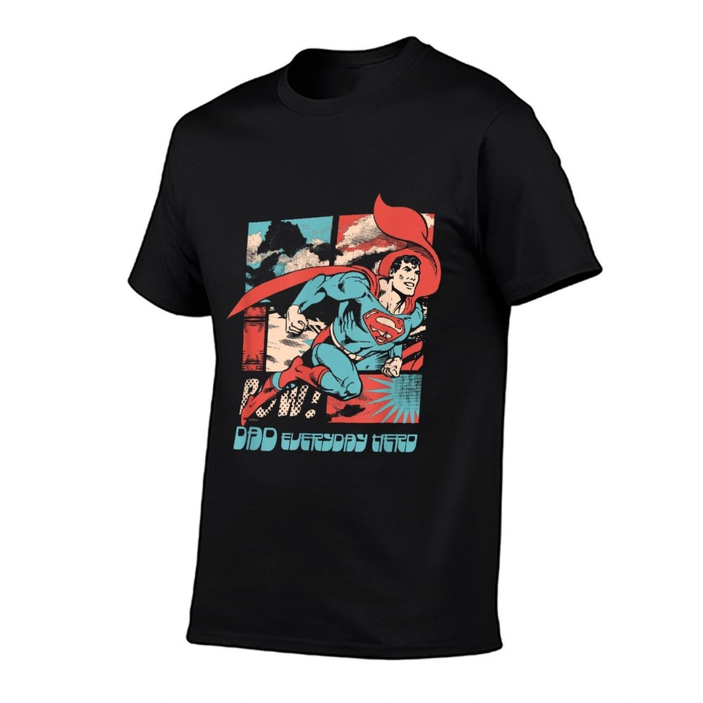 DC Comics Superman Fathers Day Everyday Hero Vintage Panels Rolled Sleeves T-Shirt