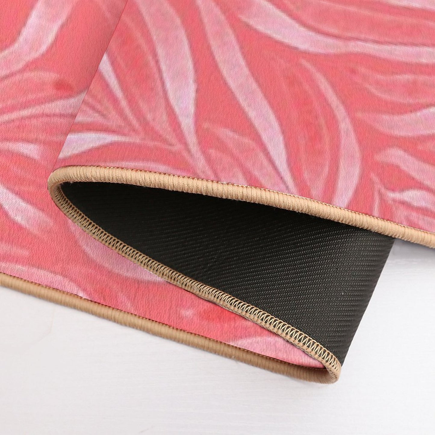 Coral Pink Dirt-Trapping Bath Mat
