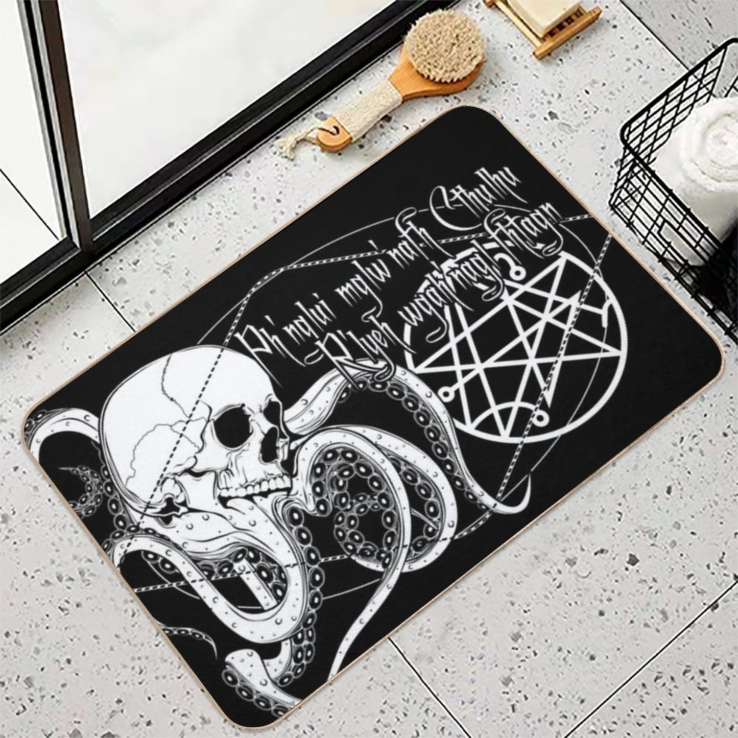 In His House at R'lyeh Dead Cthulhu Waits Dreaming. Non-Slip Bath Mat
