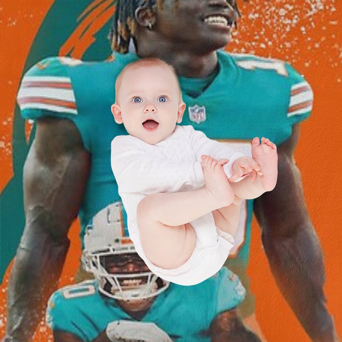 Tyreek Hill Dolphins Anti-pilling Throw Blanket