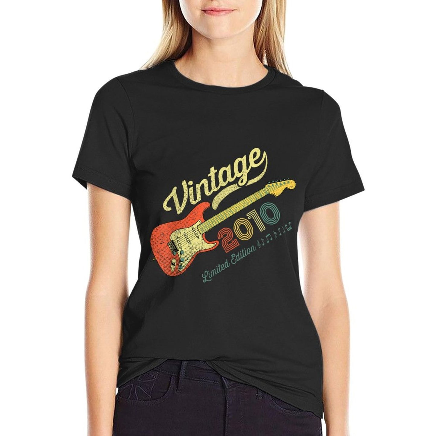 Guitar Lover 13 Years Old - Vintage 2010 13th Birthday Wrinkle-resistant T-Shirt