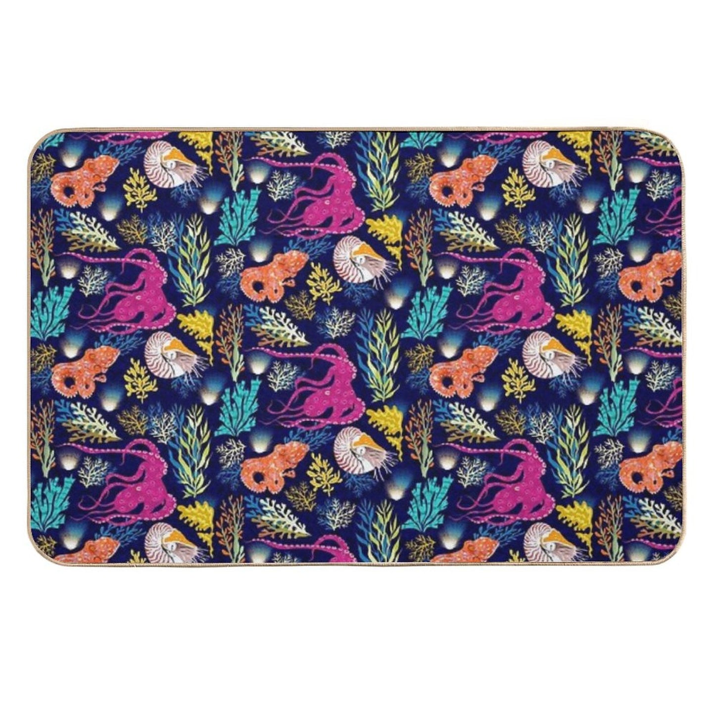 Cephalopods Slip-Resistant Bath Mat