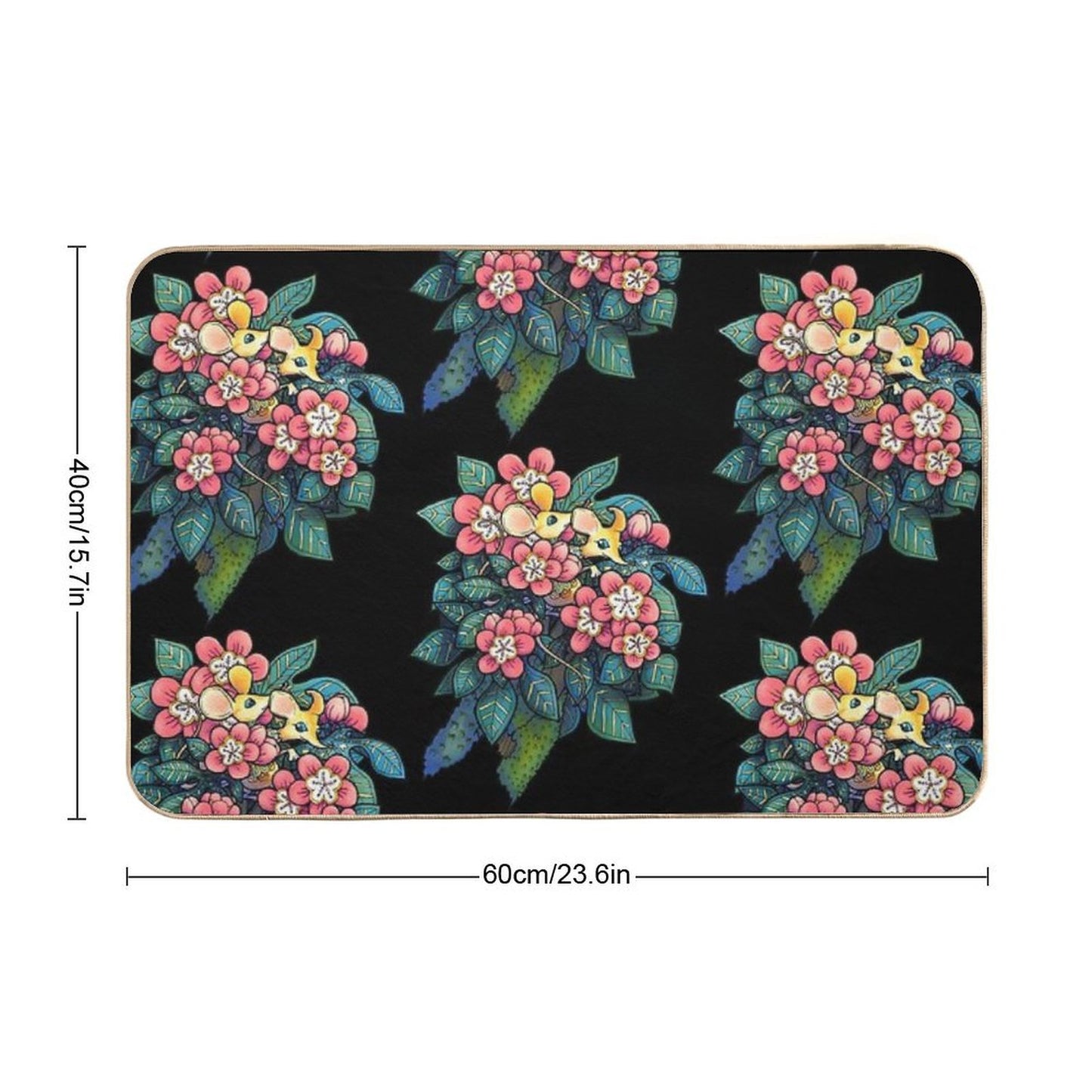 Forest Gathering, Mice And Wish. Repositionable Bath Mat