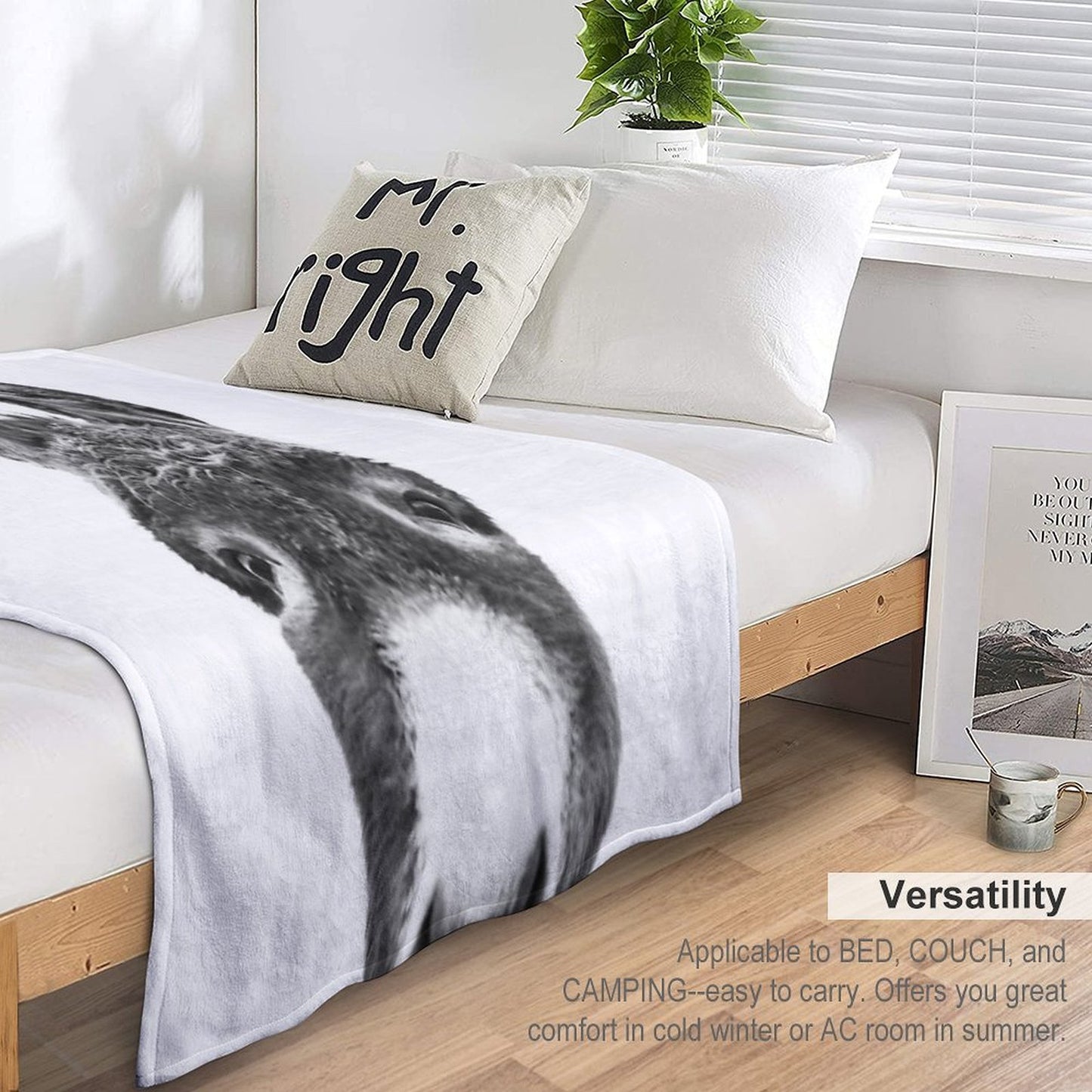 Peeking Donkey Multi-functional Throw Blanket