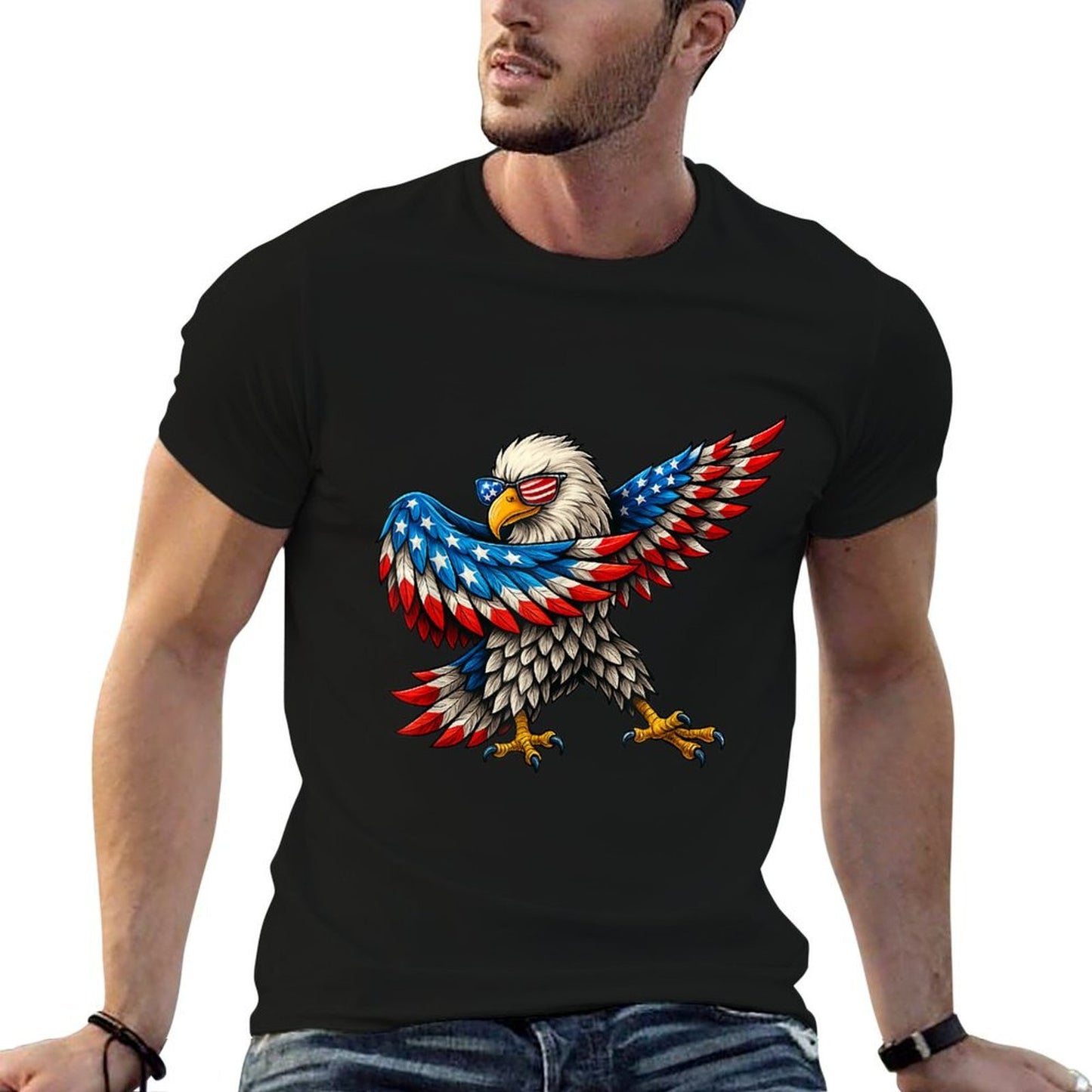 American Bald Eagle Patriotic Eagle 4th of July USA Easy-care T-Shirt
