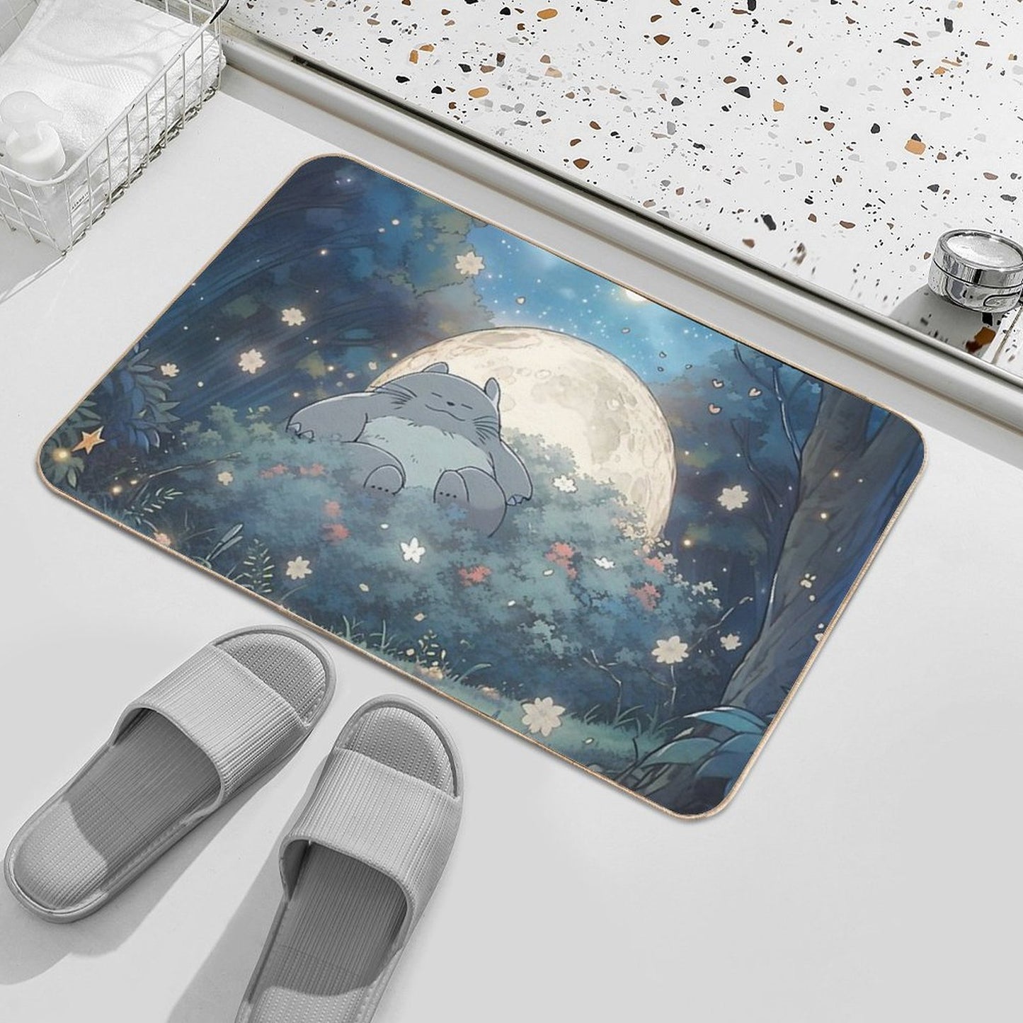 Explore The Enchanting World of My Neighbor Totoro XI Original Art And Illustrations Online High-Traffic Bath Mat