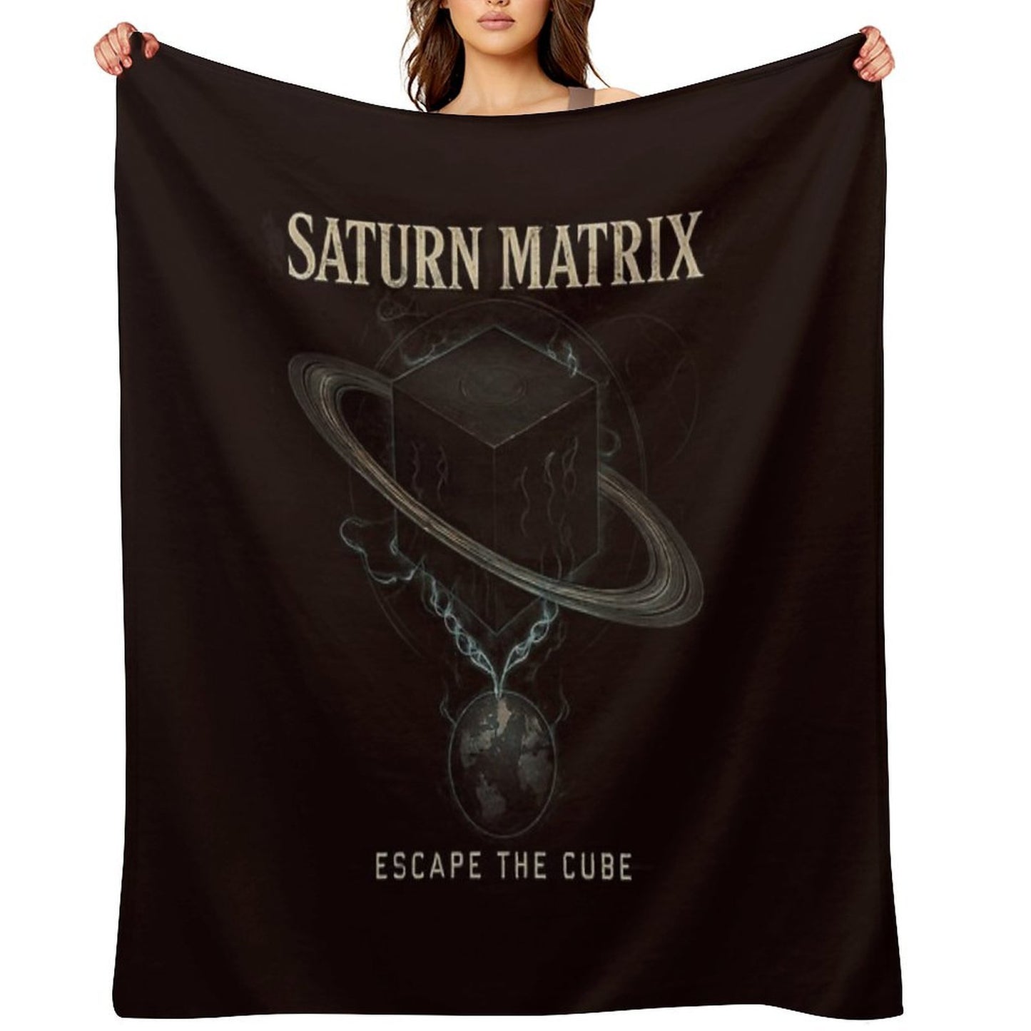 The Saturn Matrix Escape The Cube Lightweight Throw Blanket