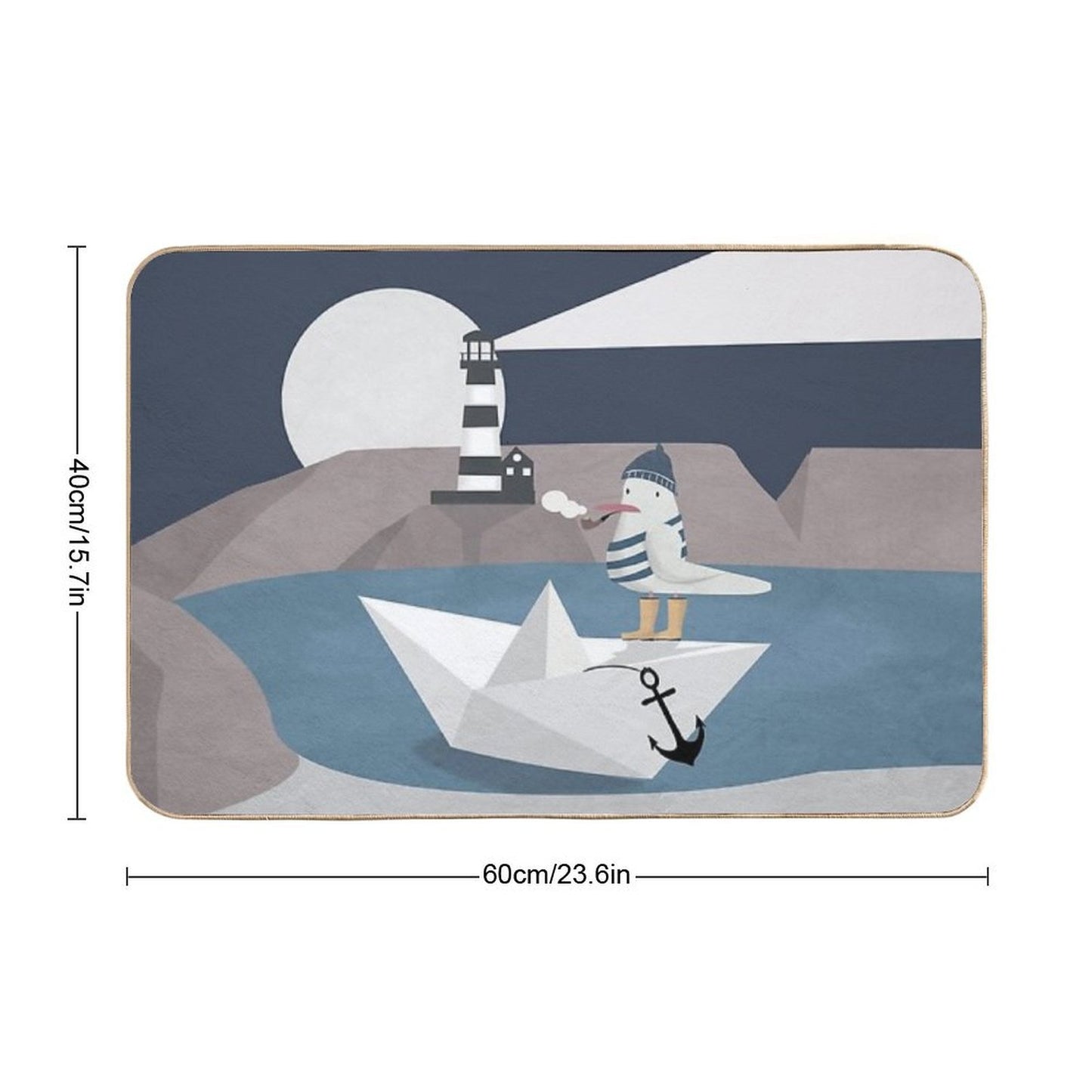 Fisher Seagull Dirt-Trapping Bath Mat