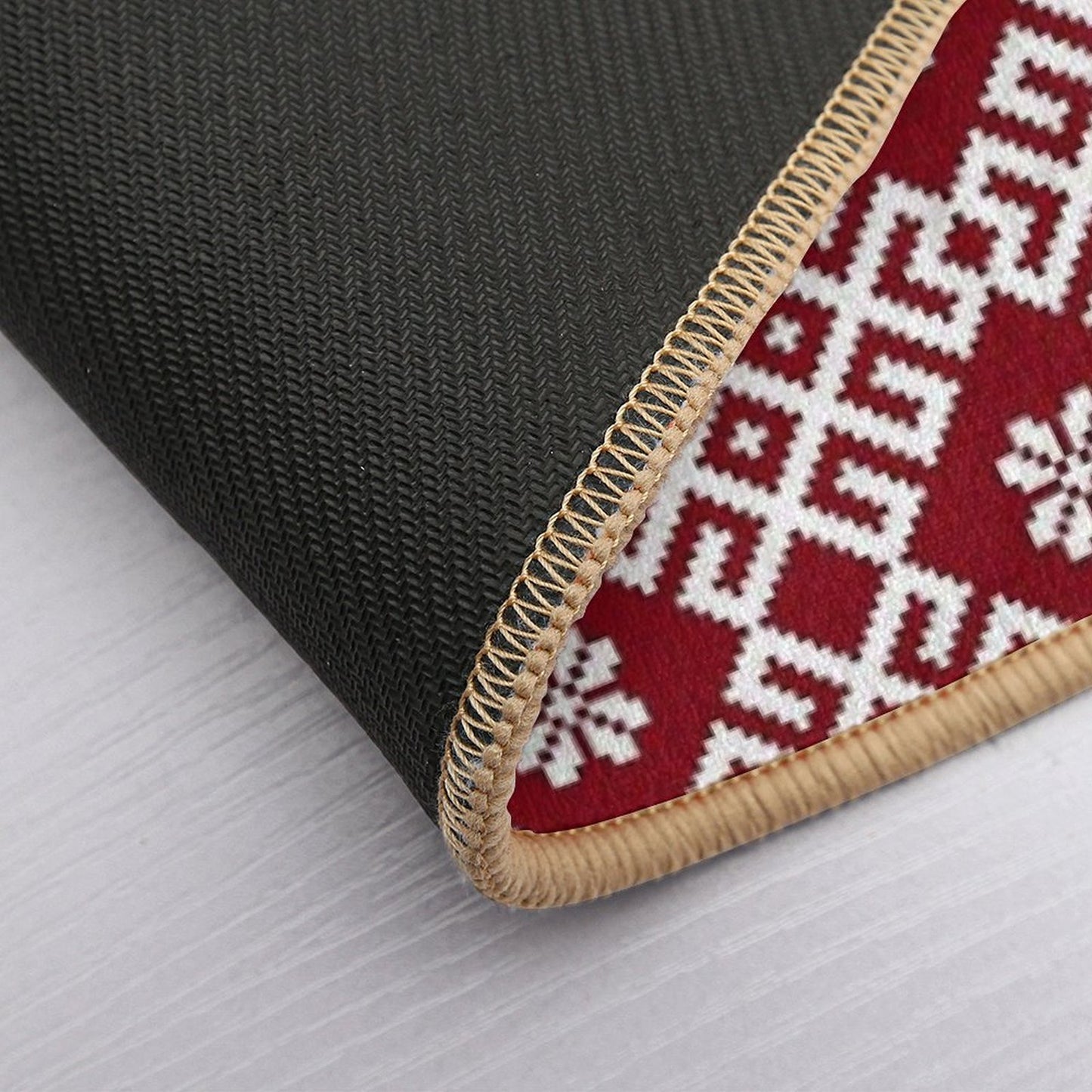 Latvian Traditional Pattern Toxin-Free Bath Mat