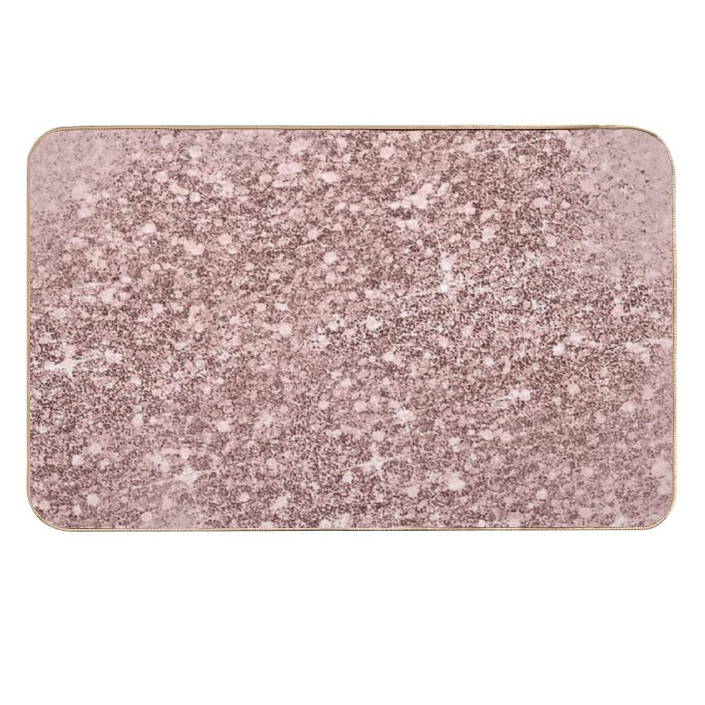 Rose Gold Glitter Dust II Durable Bath Mat