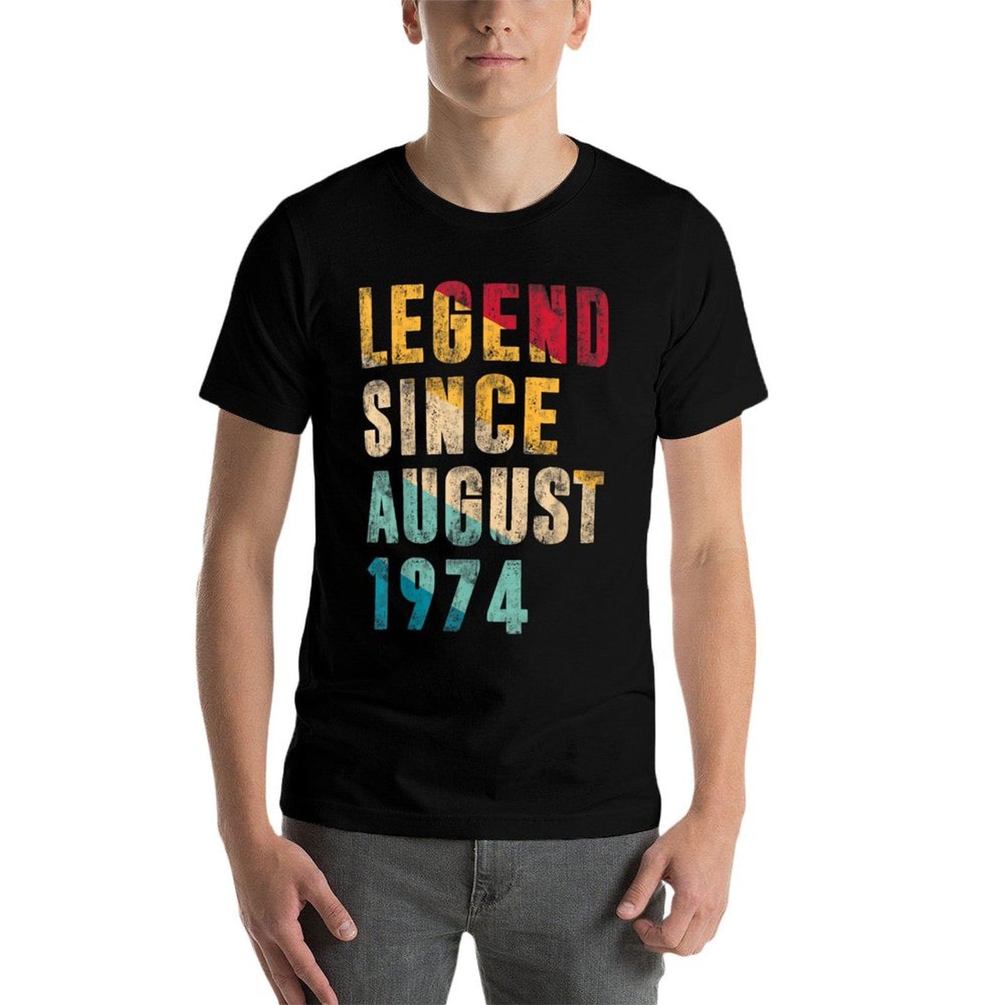 50 Years Old Gifts Legend Since August 1974 50th Birthday Soft T-Shirt
