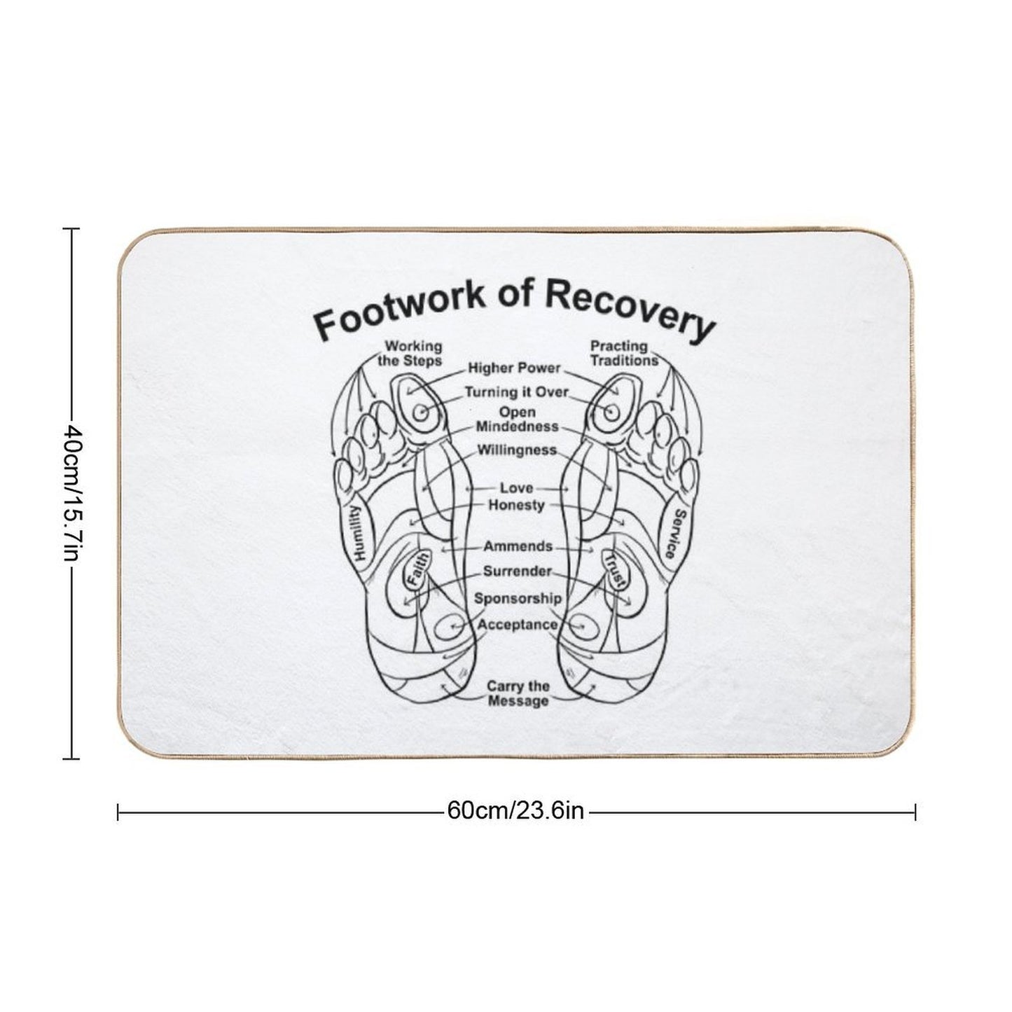 Footwork of Recovery Absorbent Bath Mat