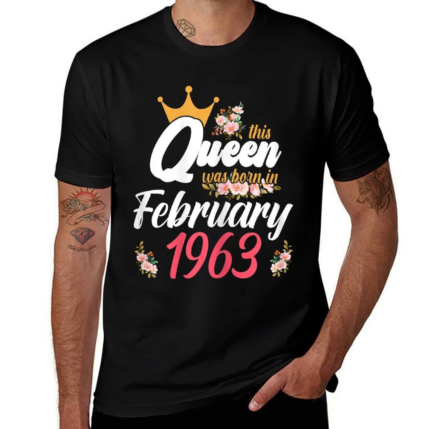 Womens February 1963 60 Years Old Queen 60th Birthday Women  Eco-friendly Material T-Shirt