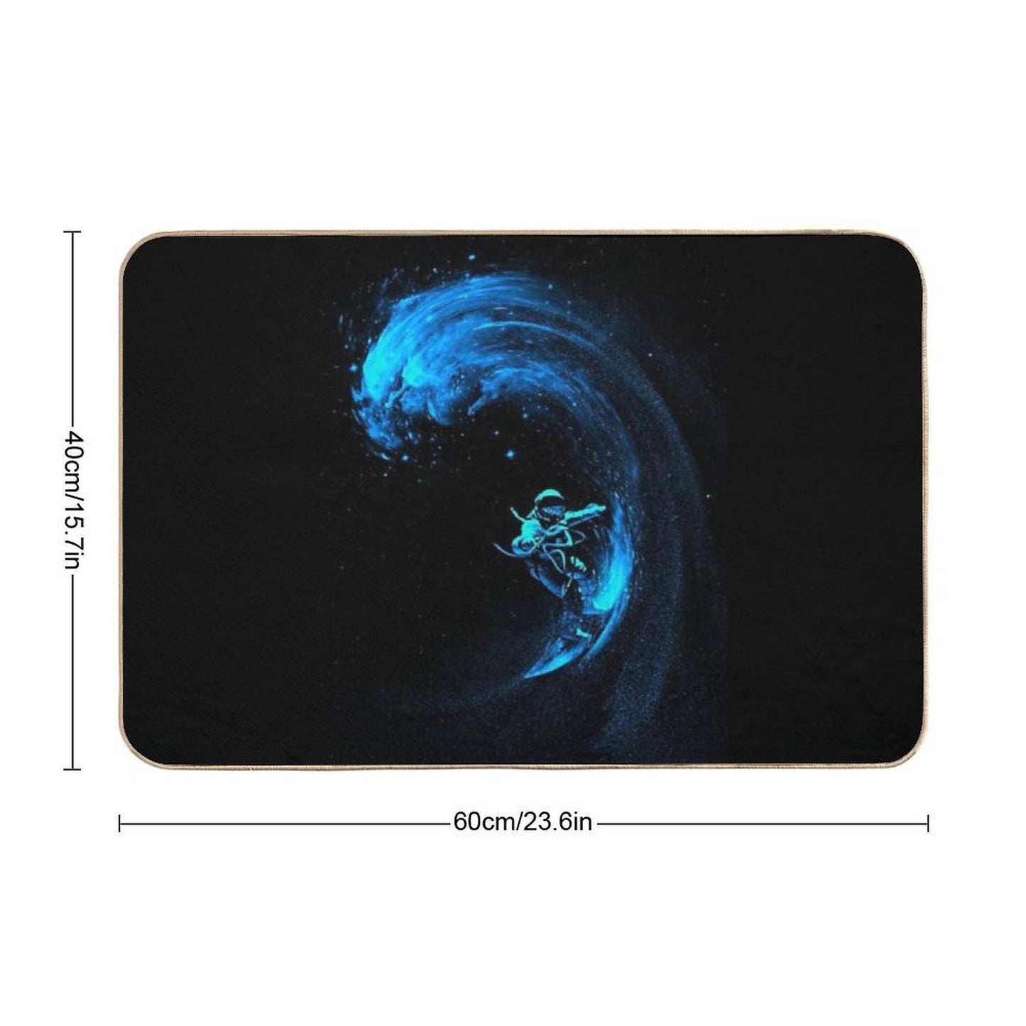 Space Surfing Easy Maintenance Bath Mat