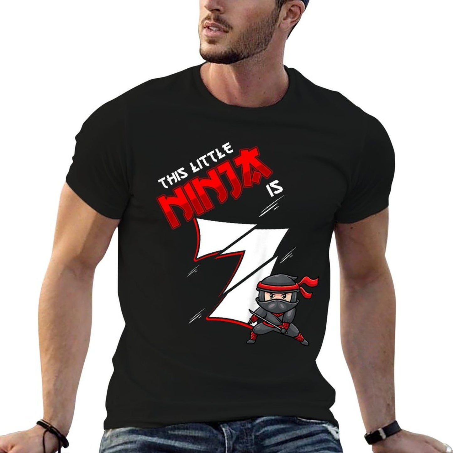 Kids 7th Birthday For Boy 7 Years Old Ninja High-quality Stitching T-Shirt