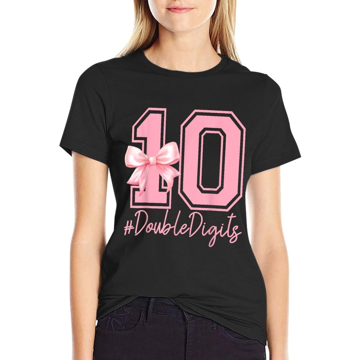 10 Year Old Birthday Girl Coquette 10th Birthday Party Moisture-wicking T-Shirt